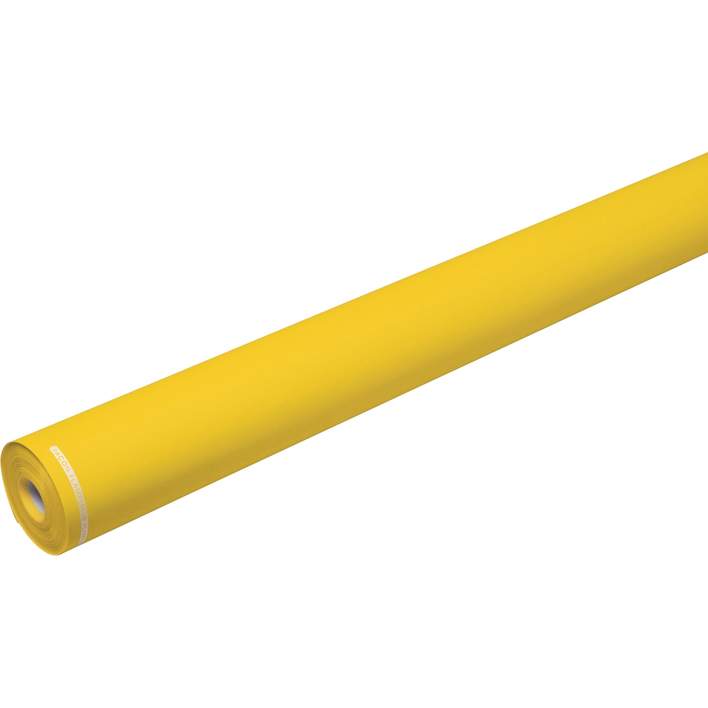 flameless-flame-retardant-paper-classroom-office-mural-banner-bulletin-board-48width-x-100-ftlength-1-roll-sunrise-yellow_pacp0052051 - 1