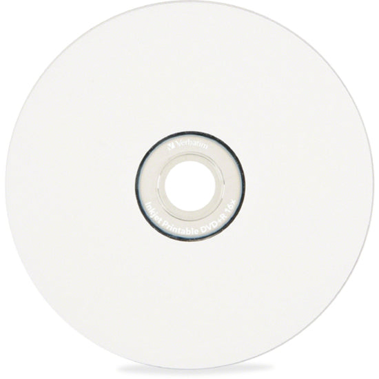 Verbatim DVD+R 4.7GB 16X White Inkjet Printable - 100pk Spindle - 120mm - Printable -