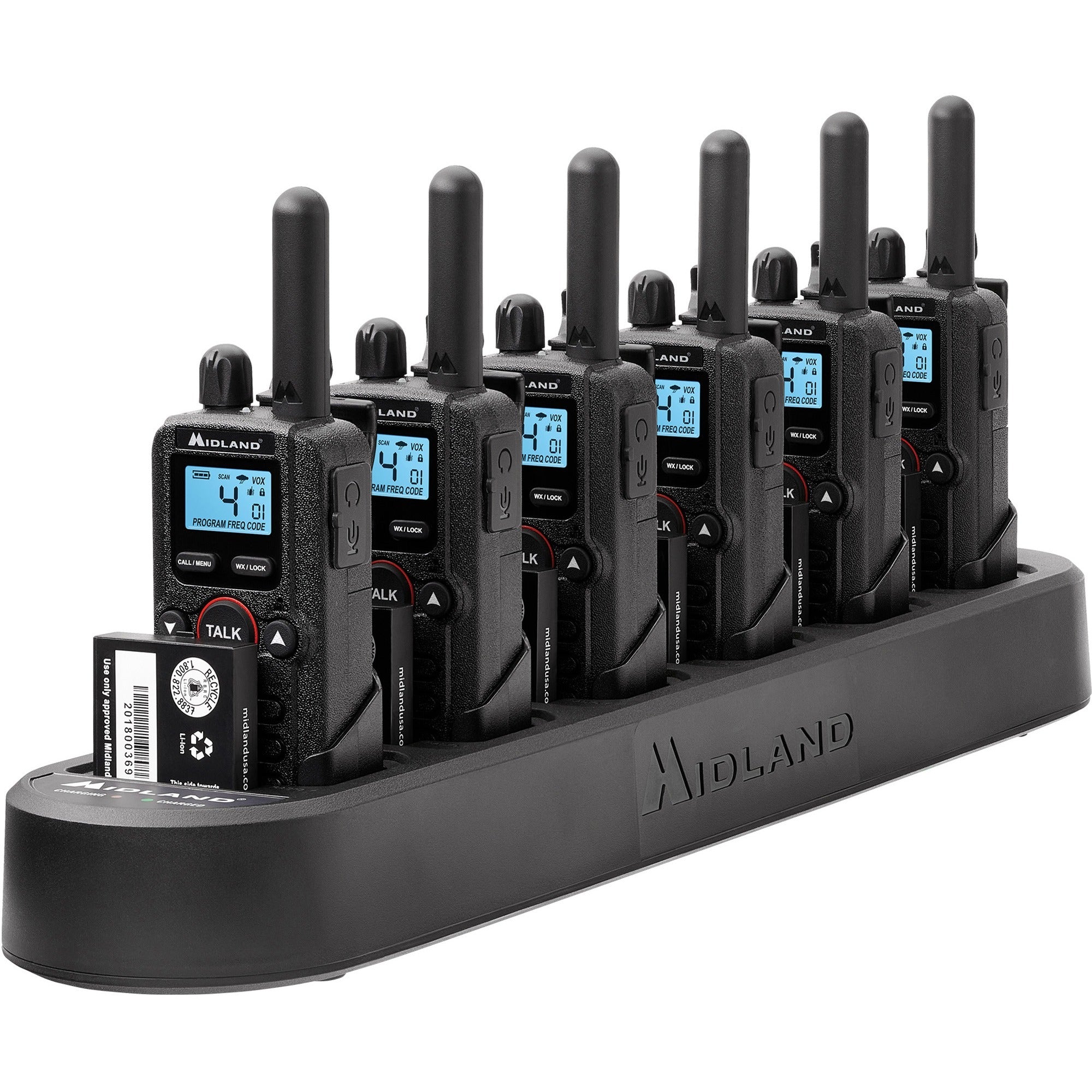 Midland Radio Two-Way Business Radio - 142 Total Privacy Codes - Lightweight, NOAA Weather Radio, Keypad Lock - Black - 1 Each
