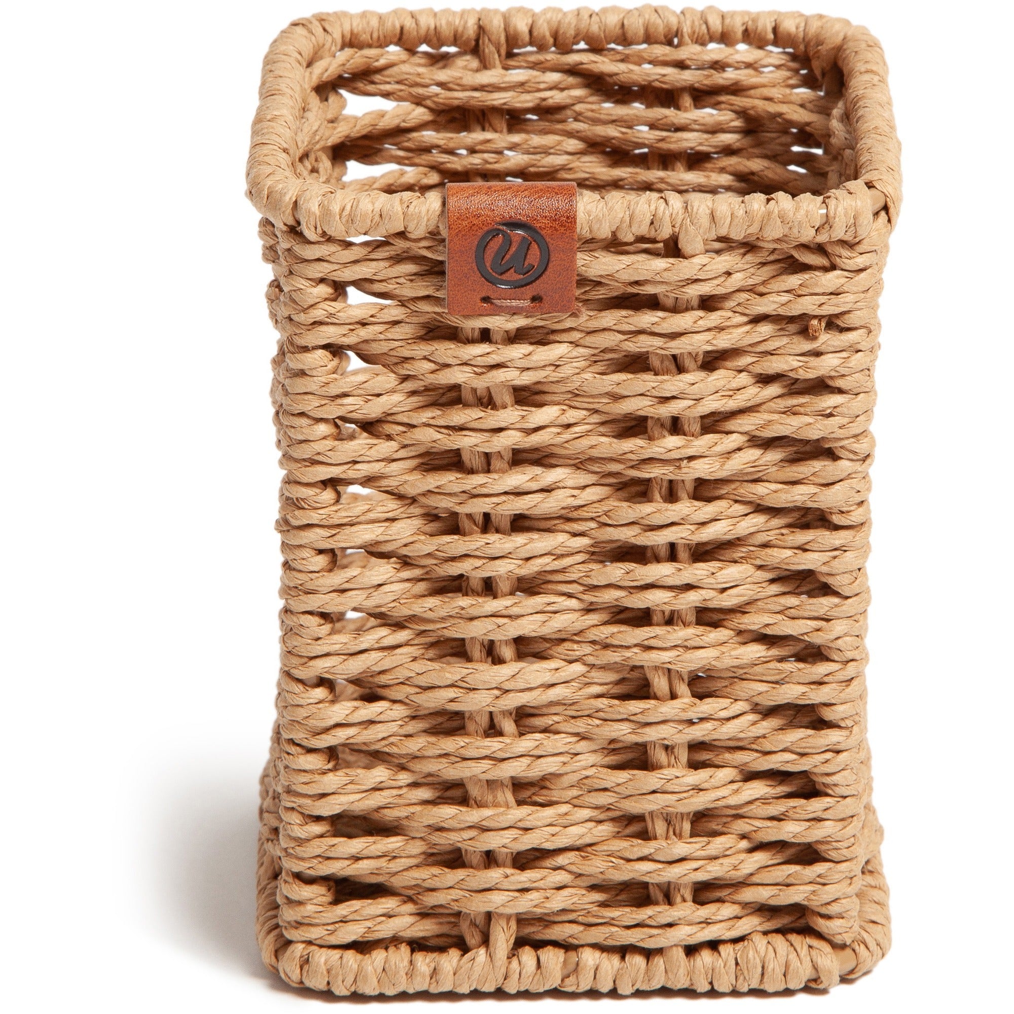 u-brands-woven-pencil-cup-desktop-sturdy-brown-1-each_ubr6087u0116 - 2