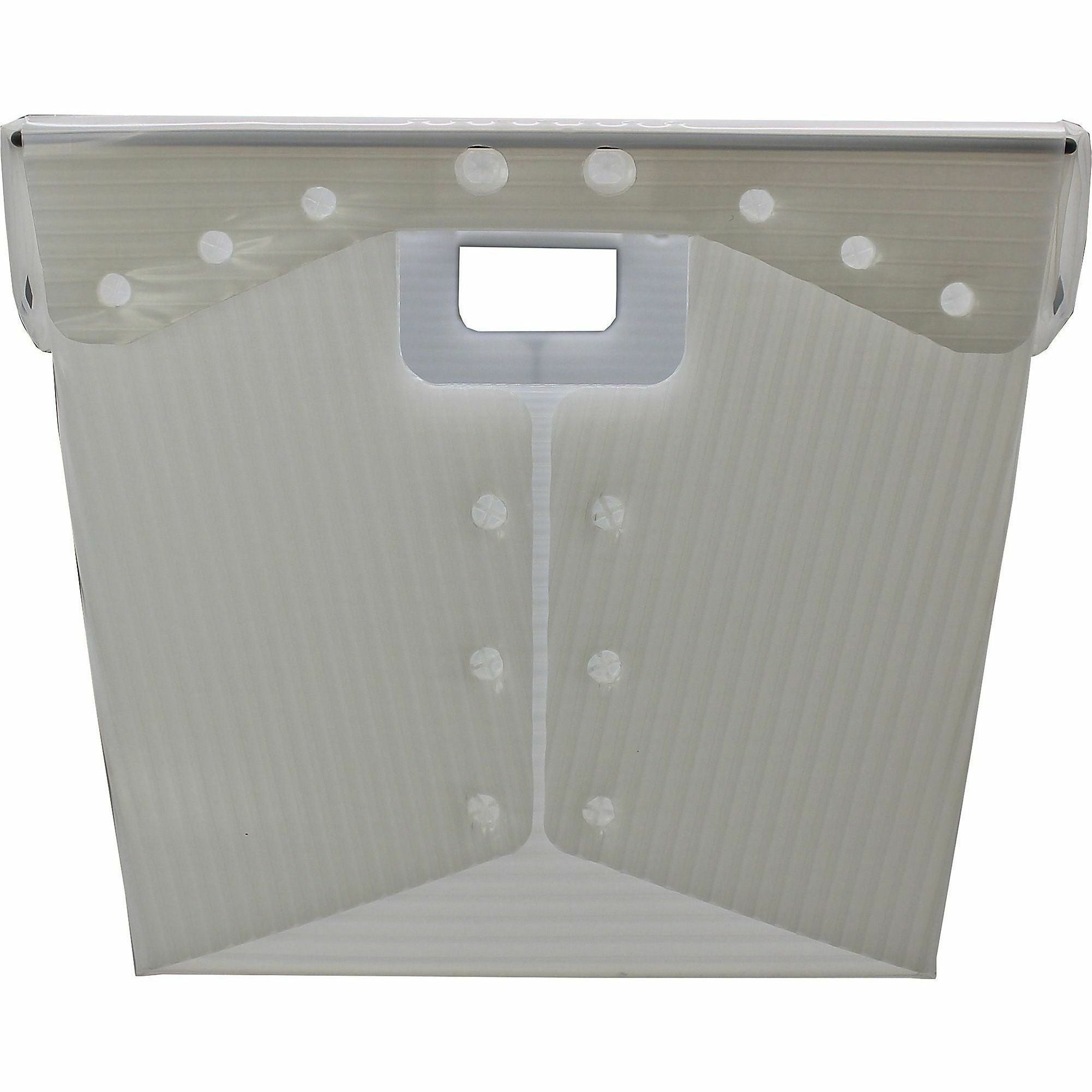flipside-translucent-plastic-storage-postal-tote-external-dimensions-133-width-x-116-depth-x-183-height-lid-closure-plastic-translucent-for-storage-moving-2-pack_flp40101 - 2