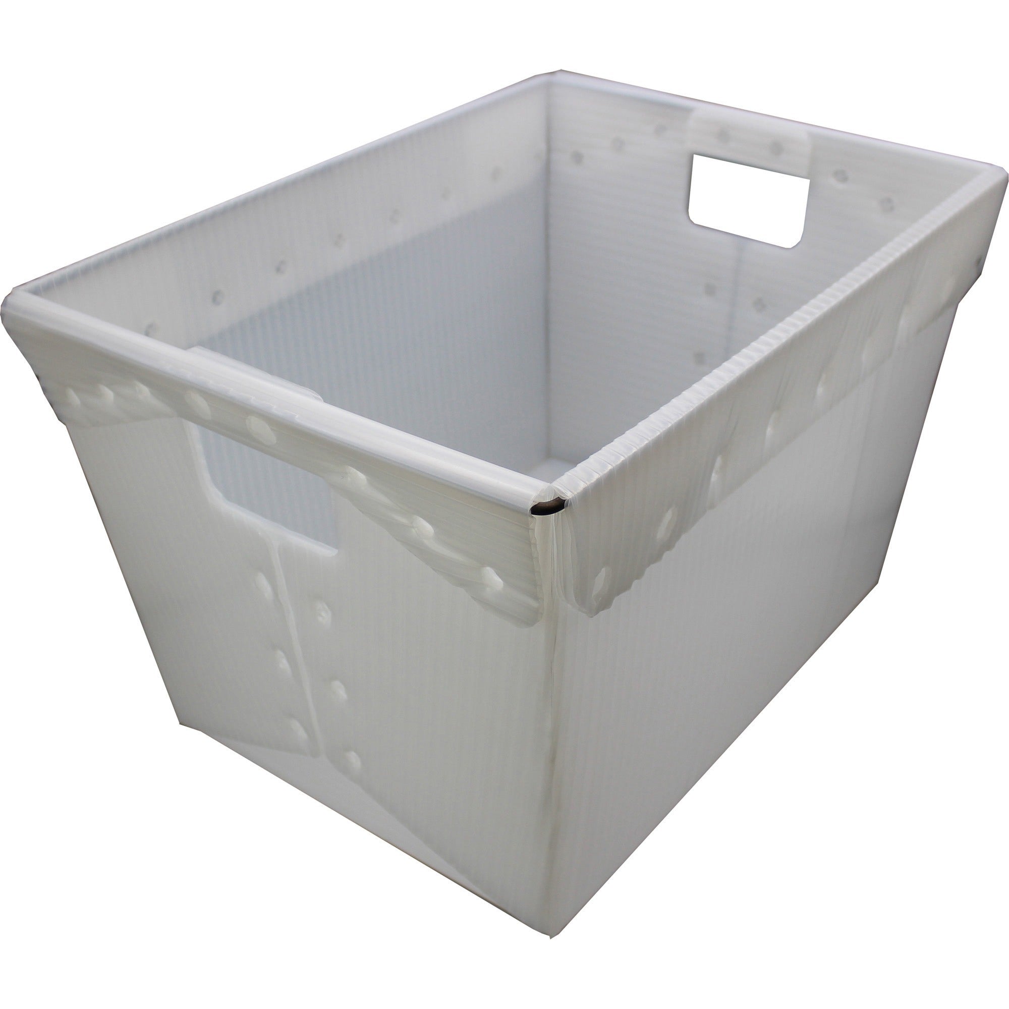 flipside-translucent-plastic-storage-postal-tote-external-dimensions-133-width-x-116-depth-x-183-height-lid-closure-plastic-translucent-for-storage-moving-2-pack_flp40101 - 1