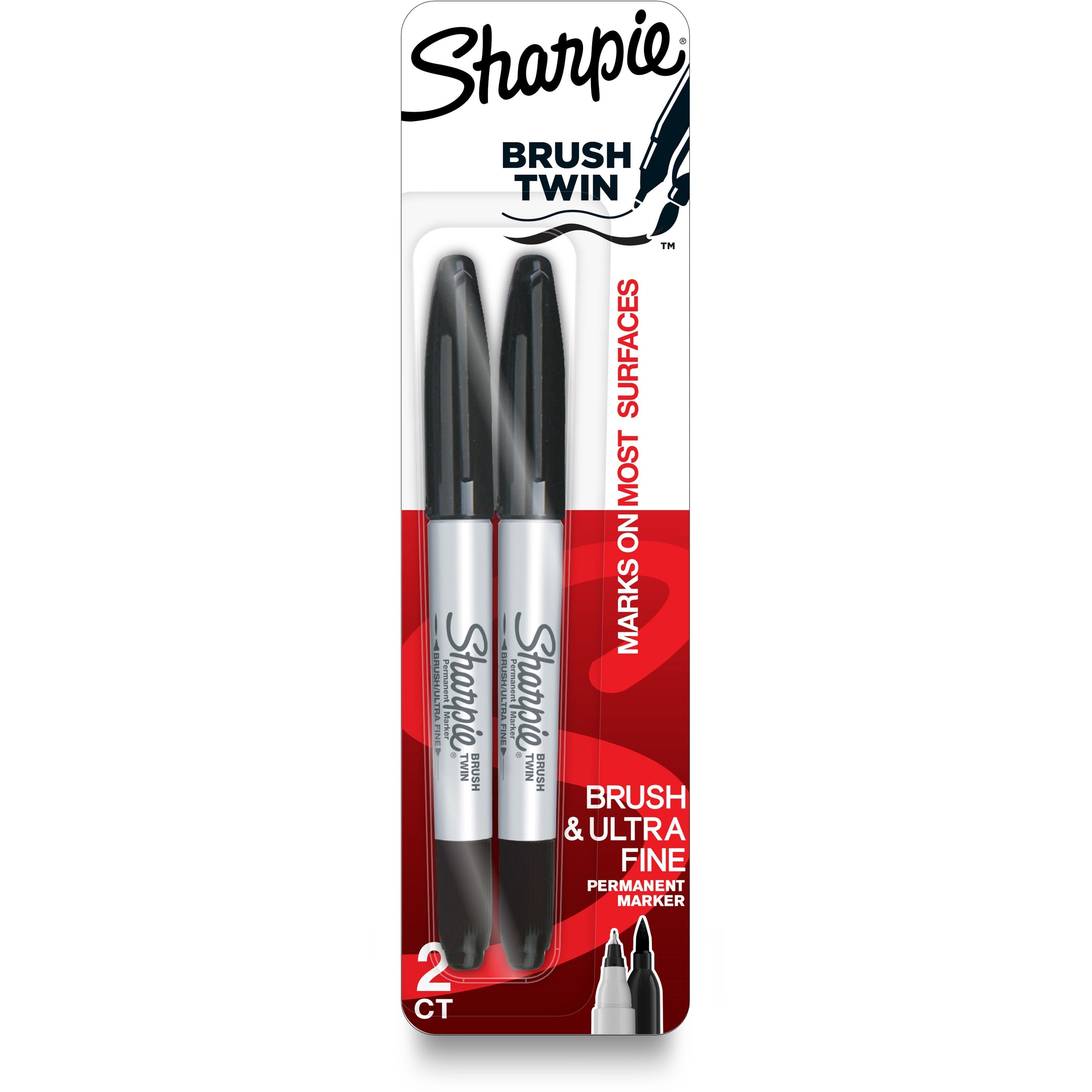 sharpie-brush-twin-permanent-markers-ultra-fine-marker-point-brush-marker-point-style-black-2-pack_san2152698 - 1
