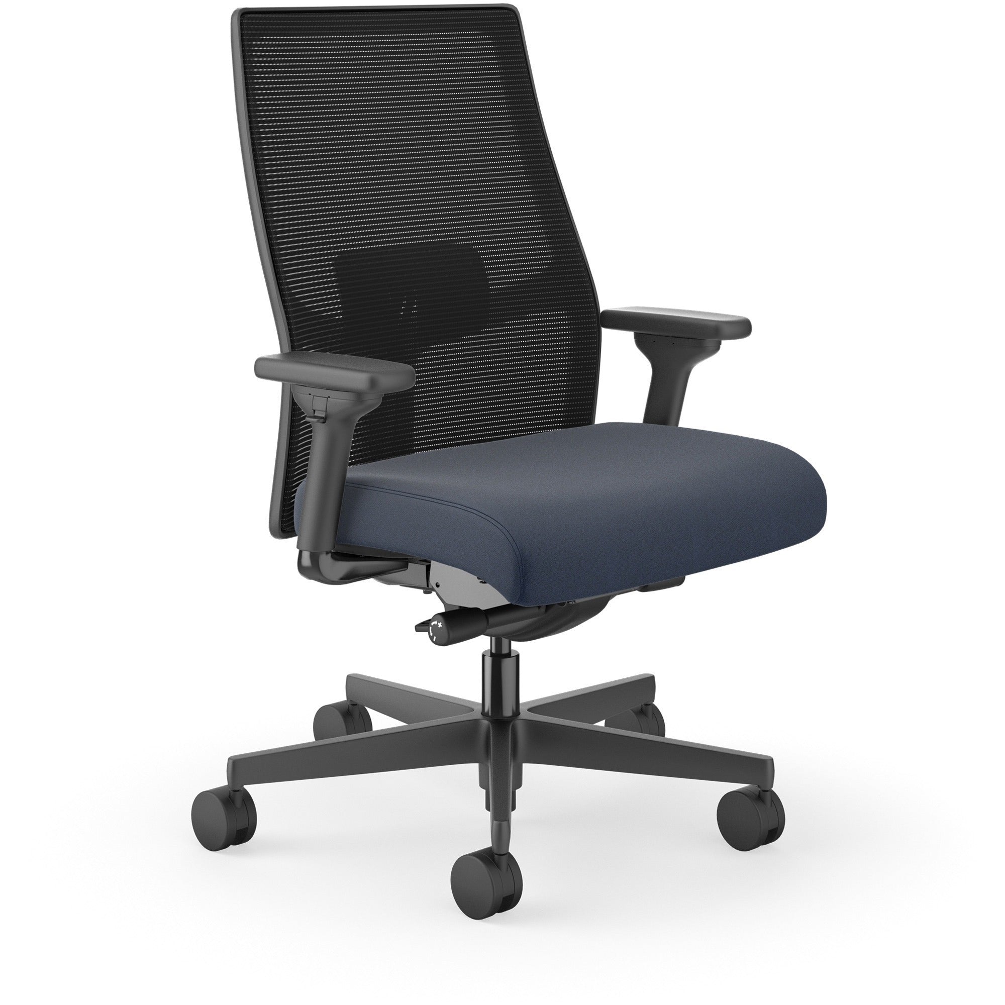 hon-ignition-20-mid-back-big-&-tall-task-chair-navy-foam-seat-black-back-black-frame-mid-back-5-star-base-armrest-1-each_honi2btvmc98btn - 1