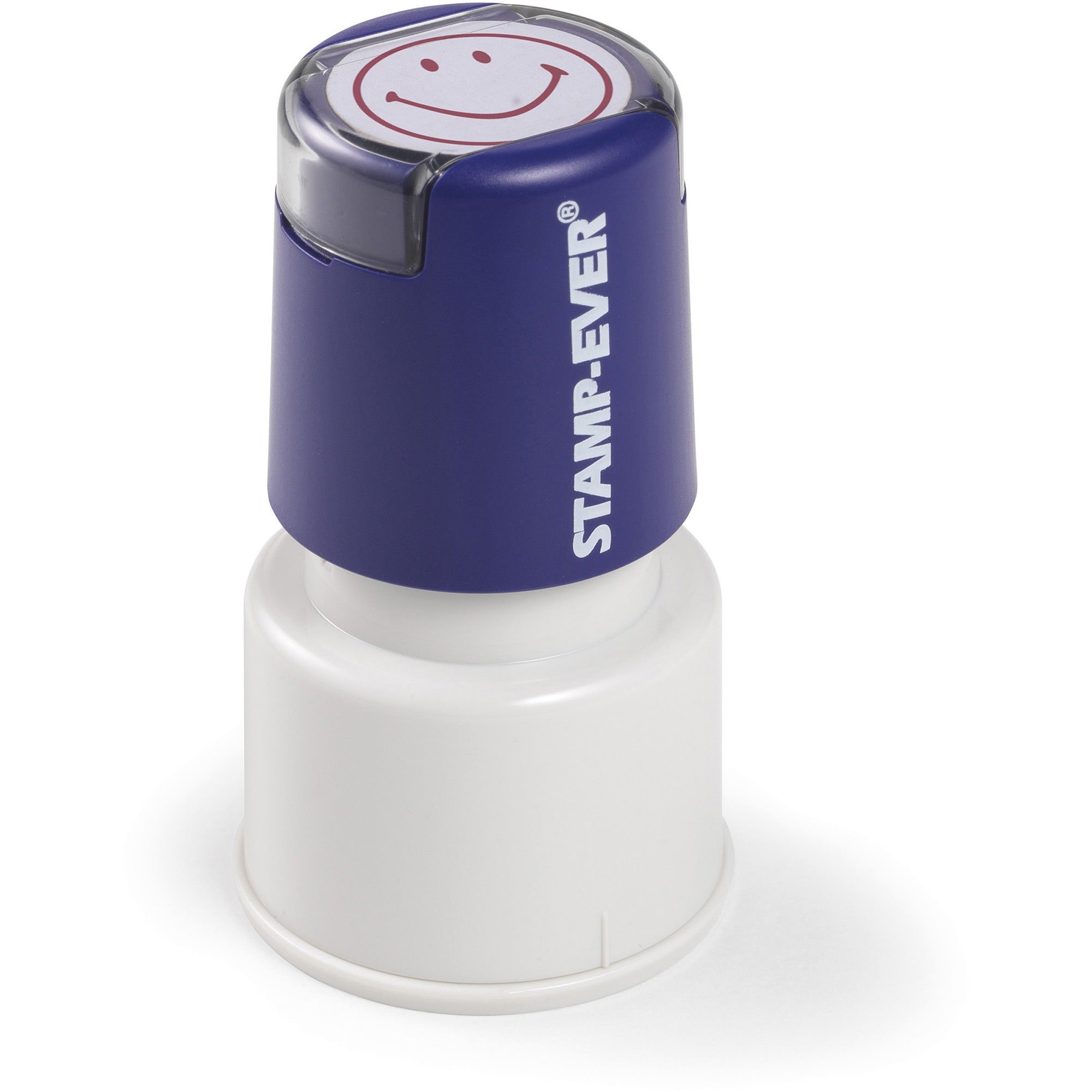 Trodat Smiley Face Impression Pre-inked Stamp - Message Stamp - "Smiley Face" - 0.75" Impression Diameter - 50000 Impression(s) - Red - 1 Each - TAA Compliant