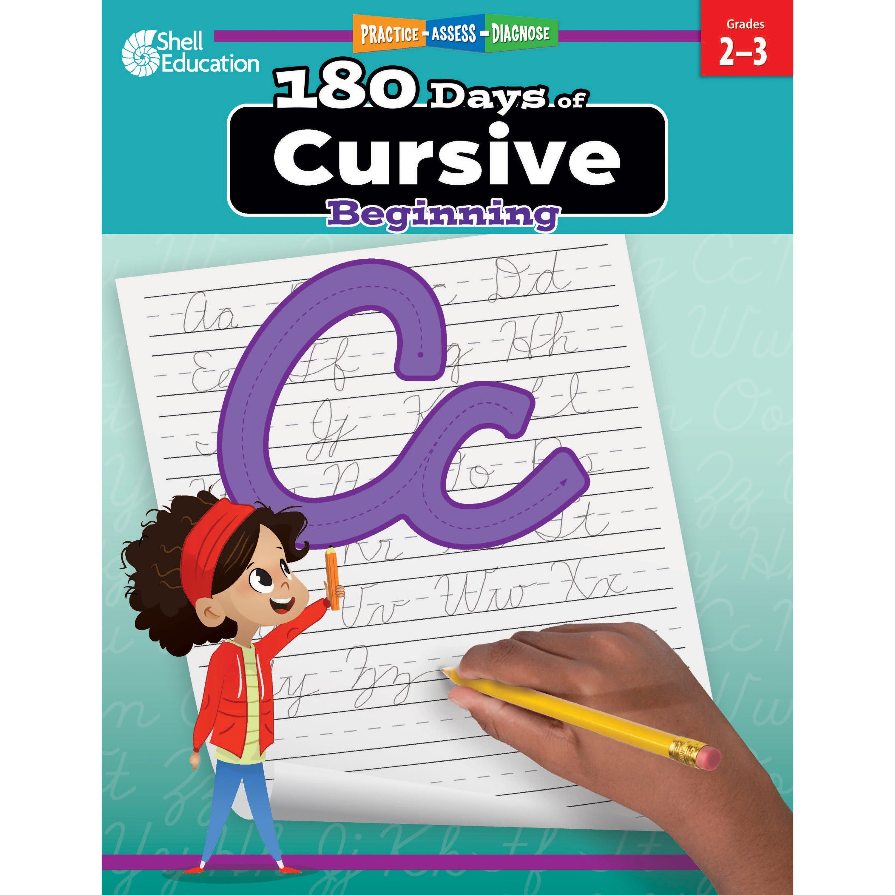 shell-education-180-days-of-cursive-beginning-printed-book-book-grade-2-3-english_shl130195 - 1