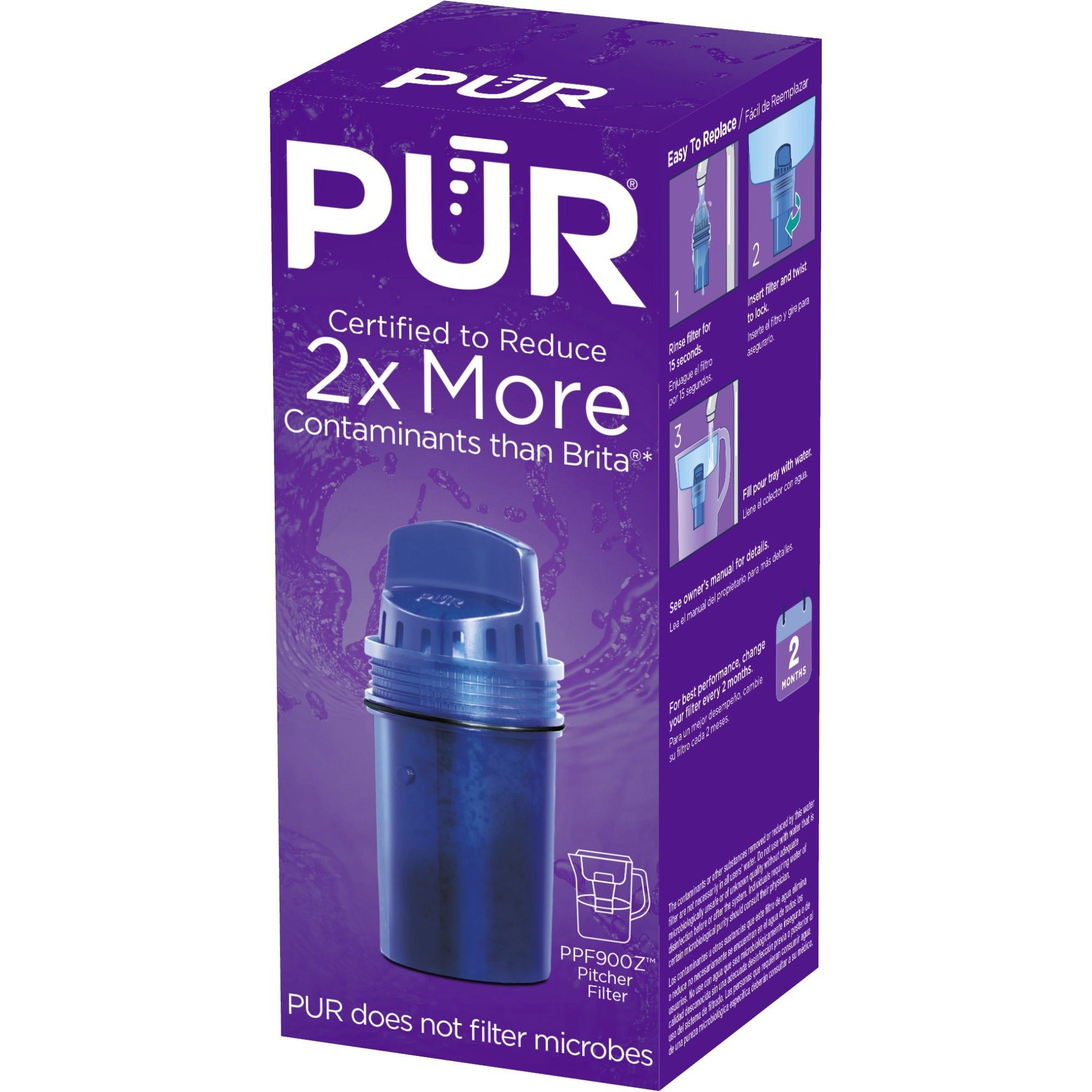honeywell-pur-pitcher-filter-dispenser-pitcher-pitcher-40-gal-filter-life-water-capacity2-month-filter-life-duration-640-cups-pitcher-capacity-1-each-blue_hwlppf900zv1 - 1