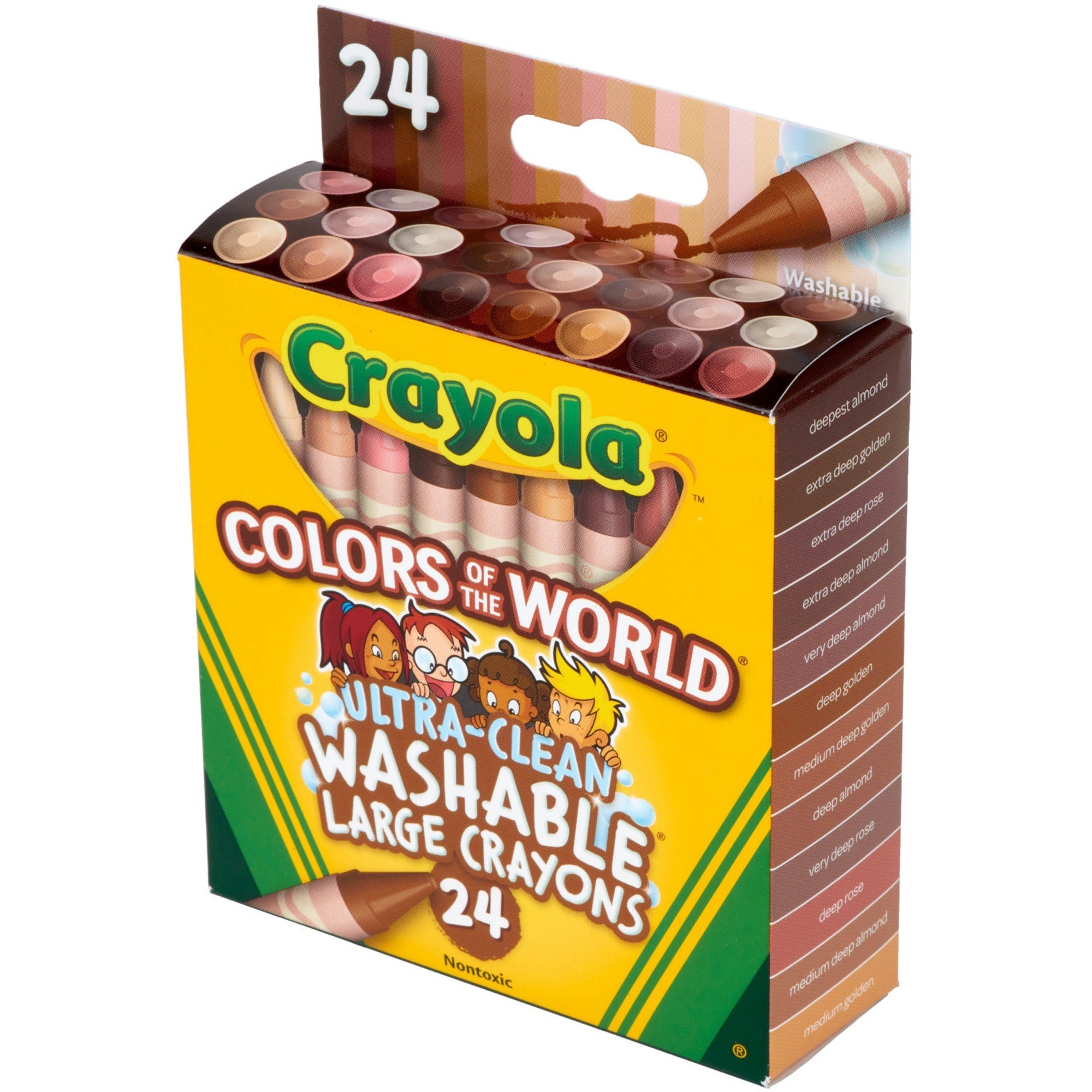 crayola-ultra-clean-washabe-large-crayons-assorted-almond-rose-gold-24-pack_cyo520134 - 2