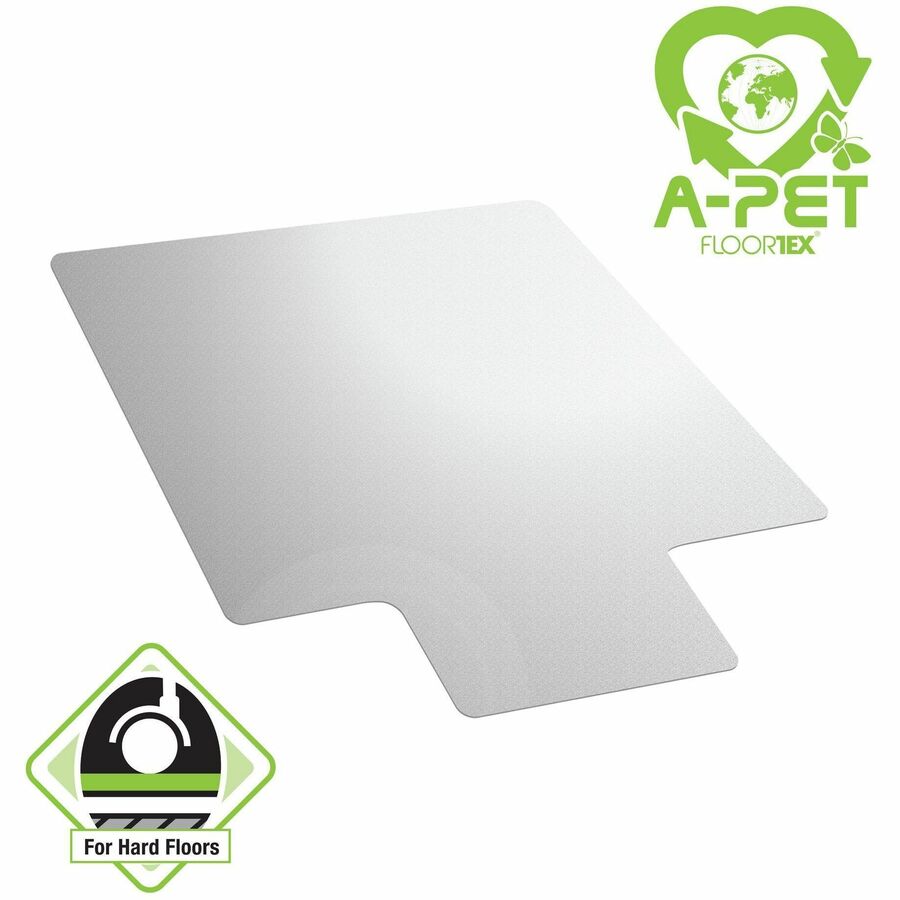 advantagemat-plus-apet-lipped-for-hard-floors-45-x-53-53-length-x-45-width-x-0060-depth-x-0060-thickness-lip-size-12-length-x-25-width-lipped-amorphous-polyethylene-terephthalate-apet-clear-1each-taa-compliant_flrnccmflas0005 - 2