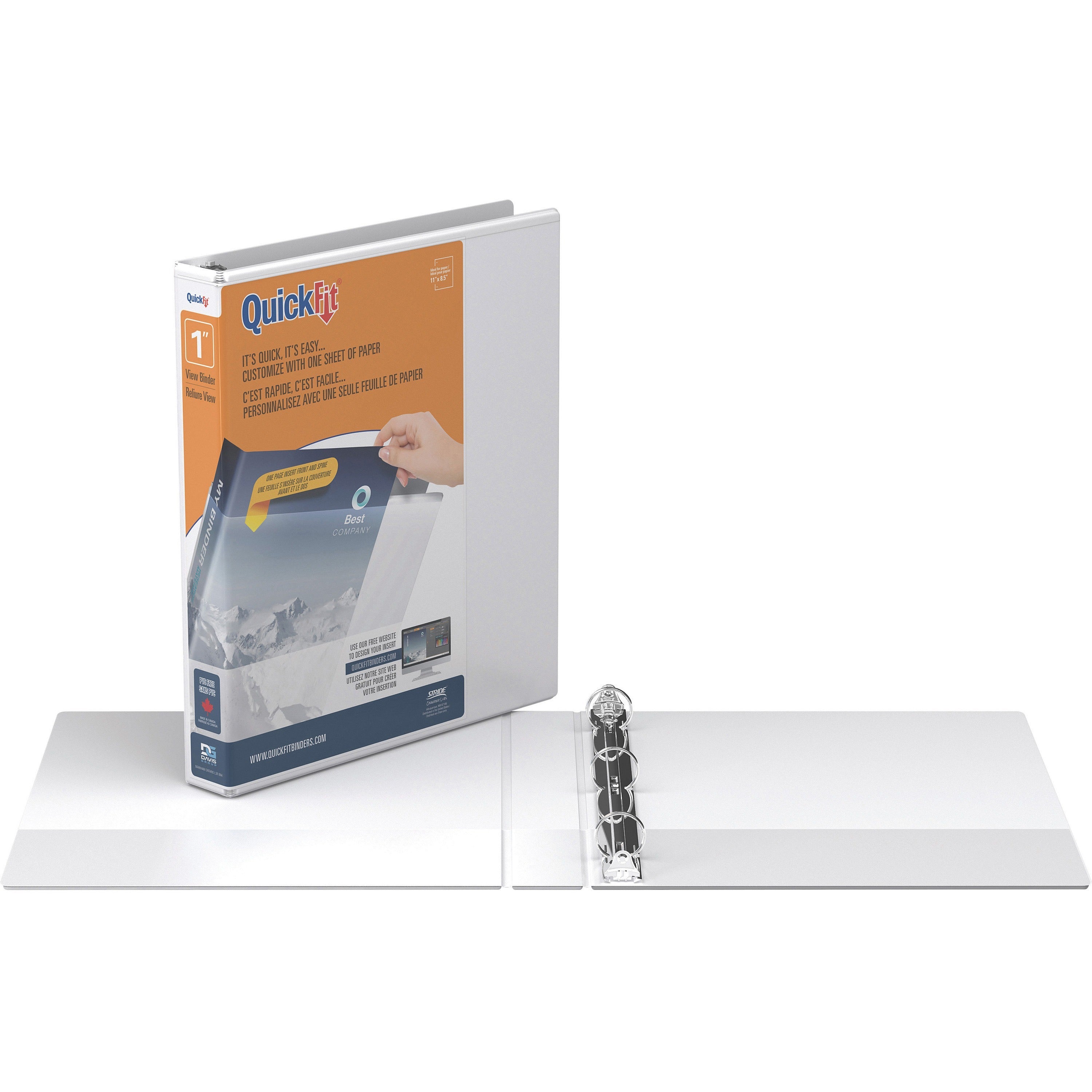 quickfit-round-ring-unique-binder-1-binder-capacity-letter-8-1-2-x-11-sheet-size-200-sheet-capacity-1-ring-round-ring-fasteners-2-internal-pockets-vinyl-white-recycled-print-transfer-resistant-exposed-rivet-pvc-free-_stw871100 - 1