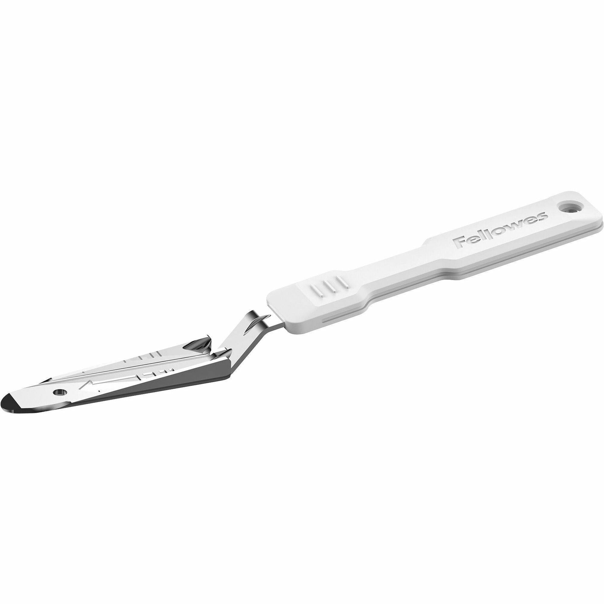 Fellowes LX815 Staple Remover - White, Silver - Antimicrobial - 1 Each - 1
