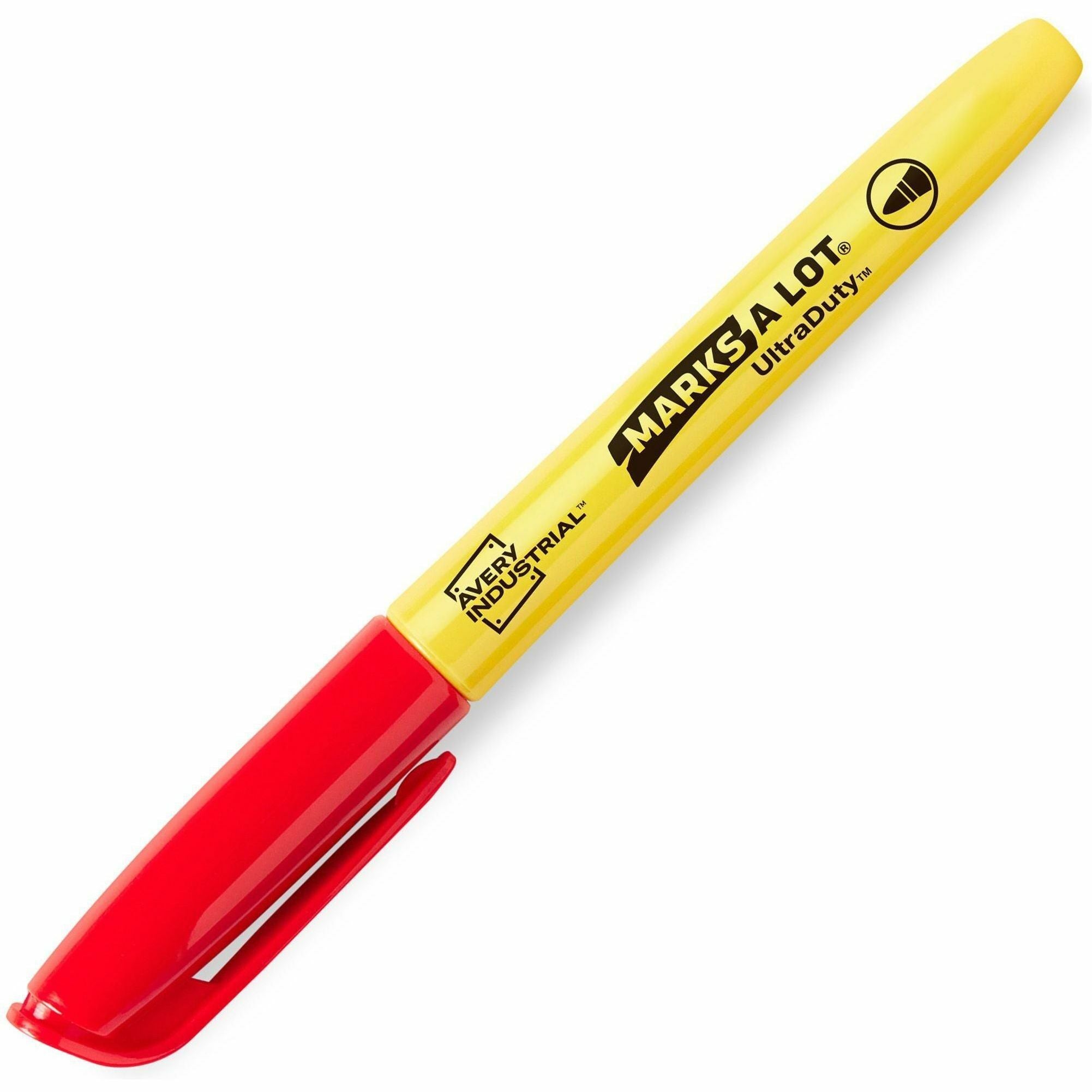 Avery UltraDuty Markers, Bullet Tip, 4 Assorted Markers (29848) - Bold Marker Point - 1 mm Marker Point Size - Bullet Marker Point Style - Black, Red, Blue - Polyester Tip - 4 Pack - 2