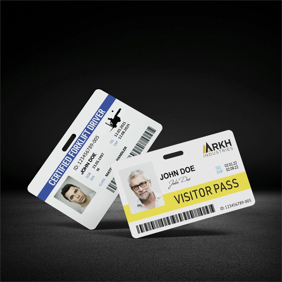 Avery Name Badge - 80 Packaged Quantity - 3.4" Width x 2.1" Height - Rectangular Shape - Double Sided - Durable, Hand Writable, Printable, Water Resistant, Chemical Resistant, Abrasion Resistant, Tear Resistant, UV Resistant - PET, Polyester - W - 7