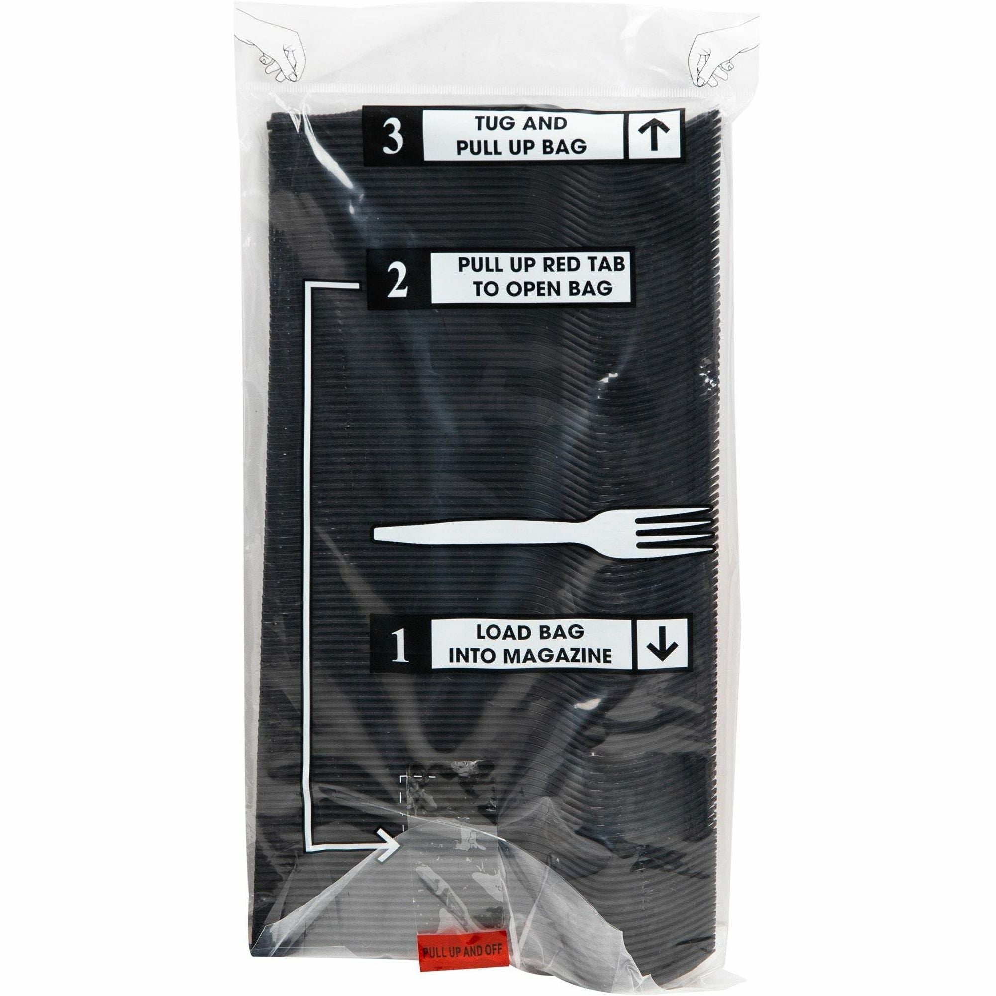 mind-reader-cutlery-dispenser-utensil-refill-100-pack-fork-kitchen-breakroom-black_emspfork100 - 2