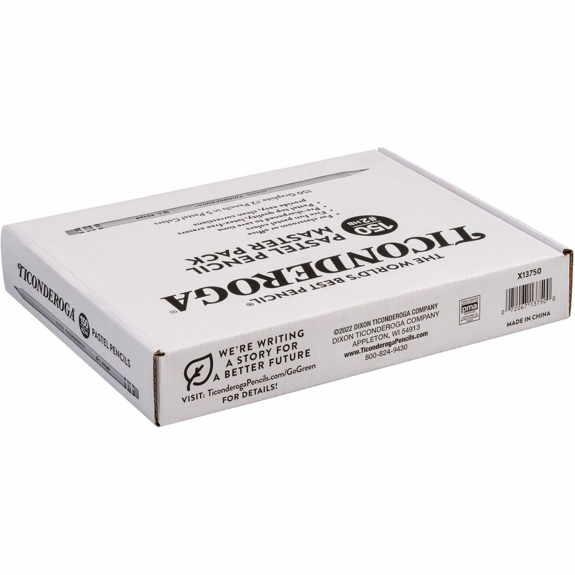 dixon-wood-pencils-graphite-lead-assorted-wood-barrel-150-box_dixx13750 - 2