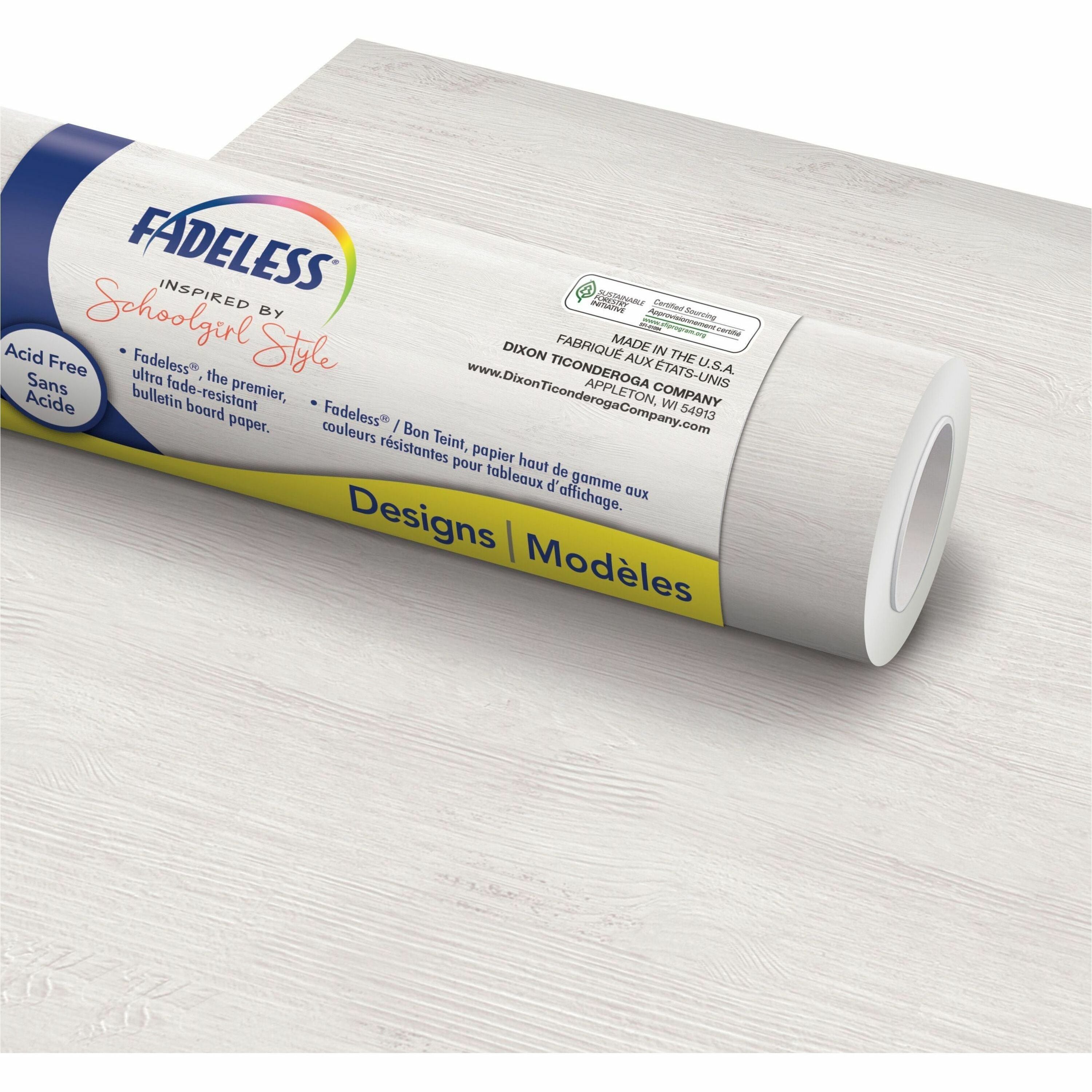 fadeless-bulletin-board-paper-rolls-bulletin-board-classroom-art-48width-x-50-ftlength-50-lb-basis-weight-1-roll-southern-belle-shiplap_pacp0040055 - 1