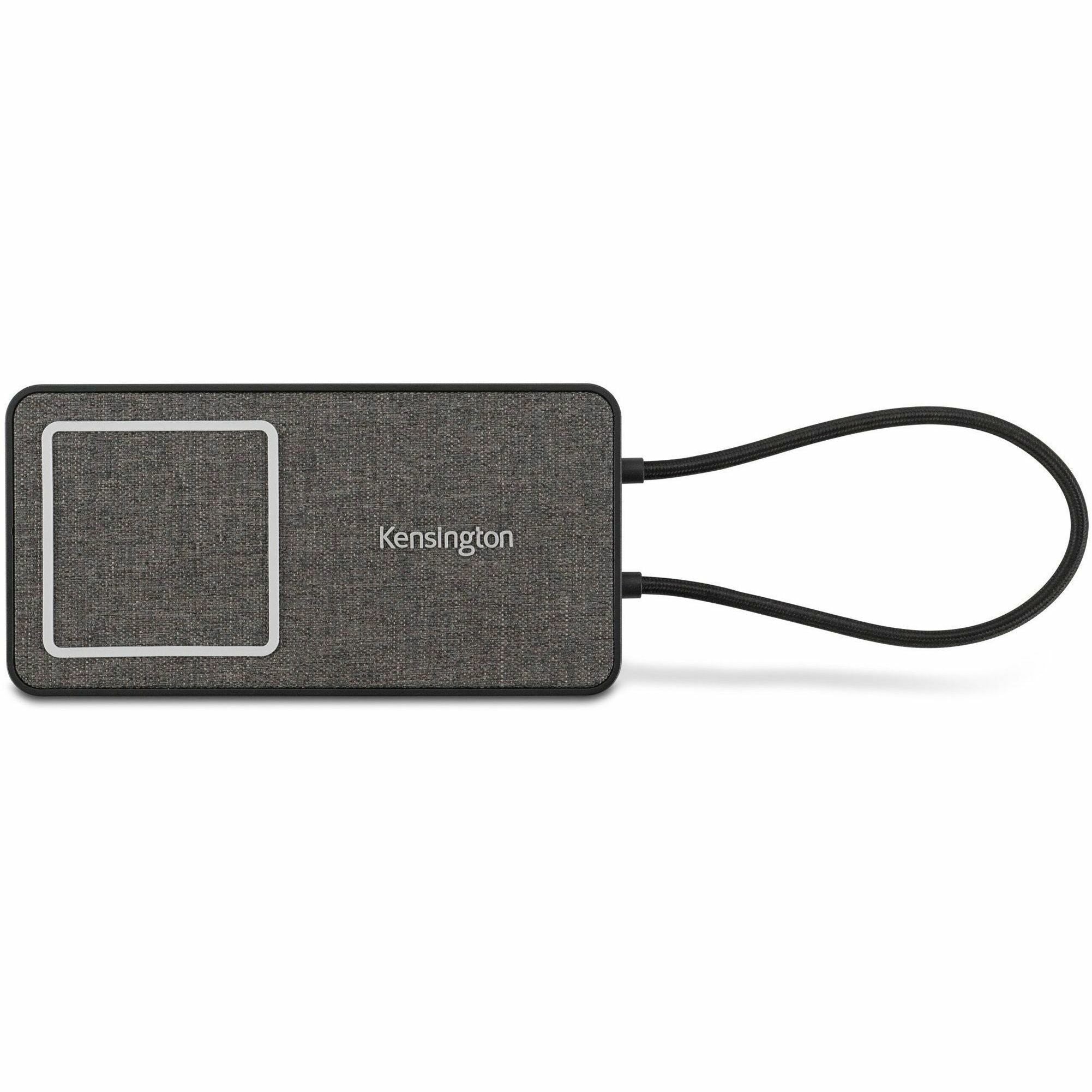 Kensington USB-C Dual 4K Portable Mobile Dock - for Notebook/Tablet/Smartphone/Monitor - USB Type C - 2 Displays Supported - 4K - 3840 x 2160 - USB Type-C - Network (RJ-45) - HDMI - Black - Wired - Ethernet - 85W - Portable - 2