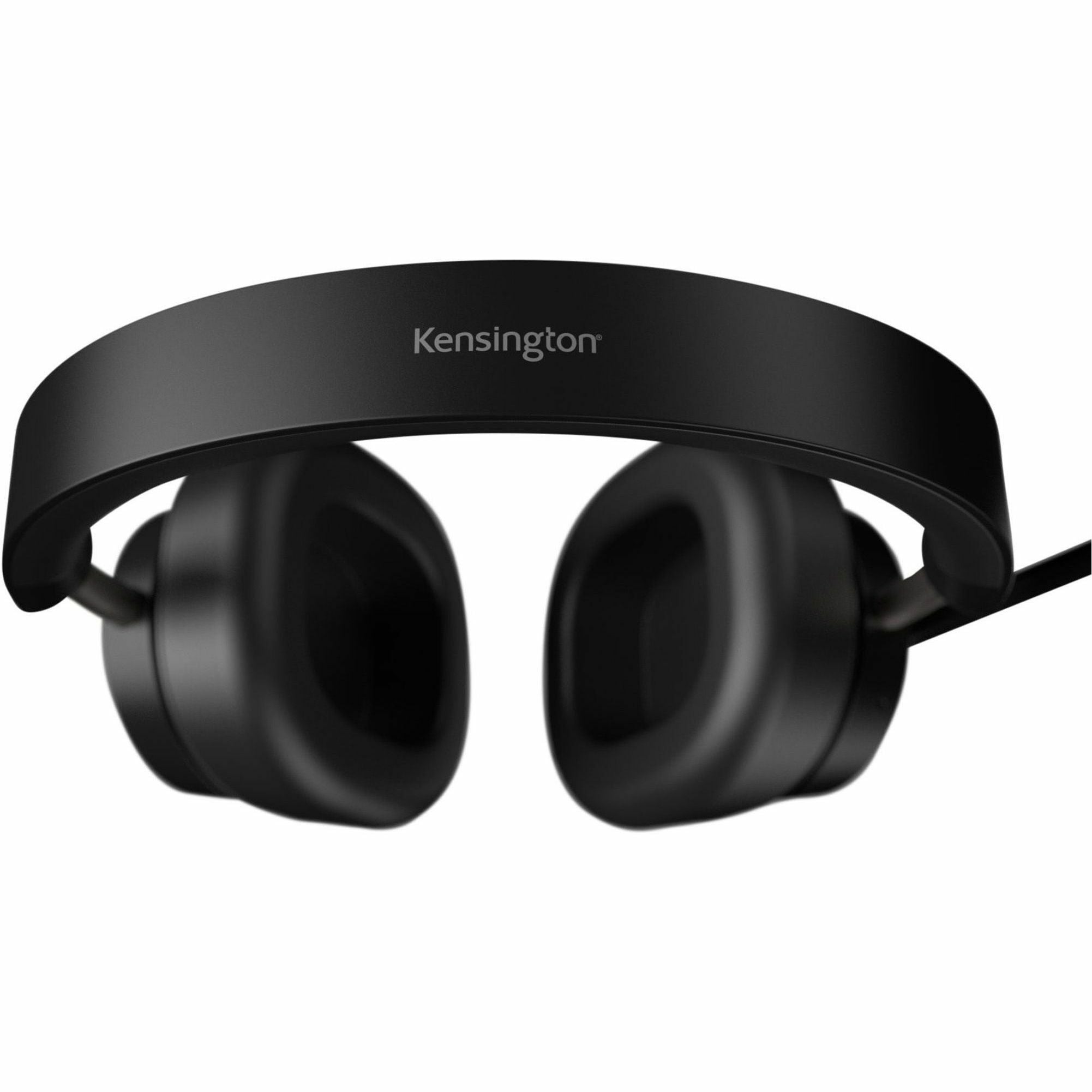 Kensington H2000 USB-C Over-Ear Headset - Stereo - USB Type C - Wired - Over-the-ear - Binaural - Circumaural - 6 ft Cable - Noise Cancelling Microphone - Noise Canceling - Black - 2
