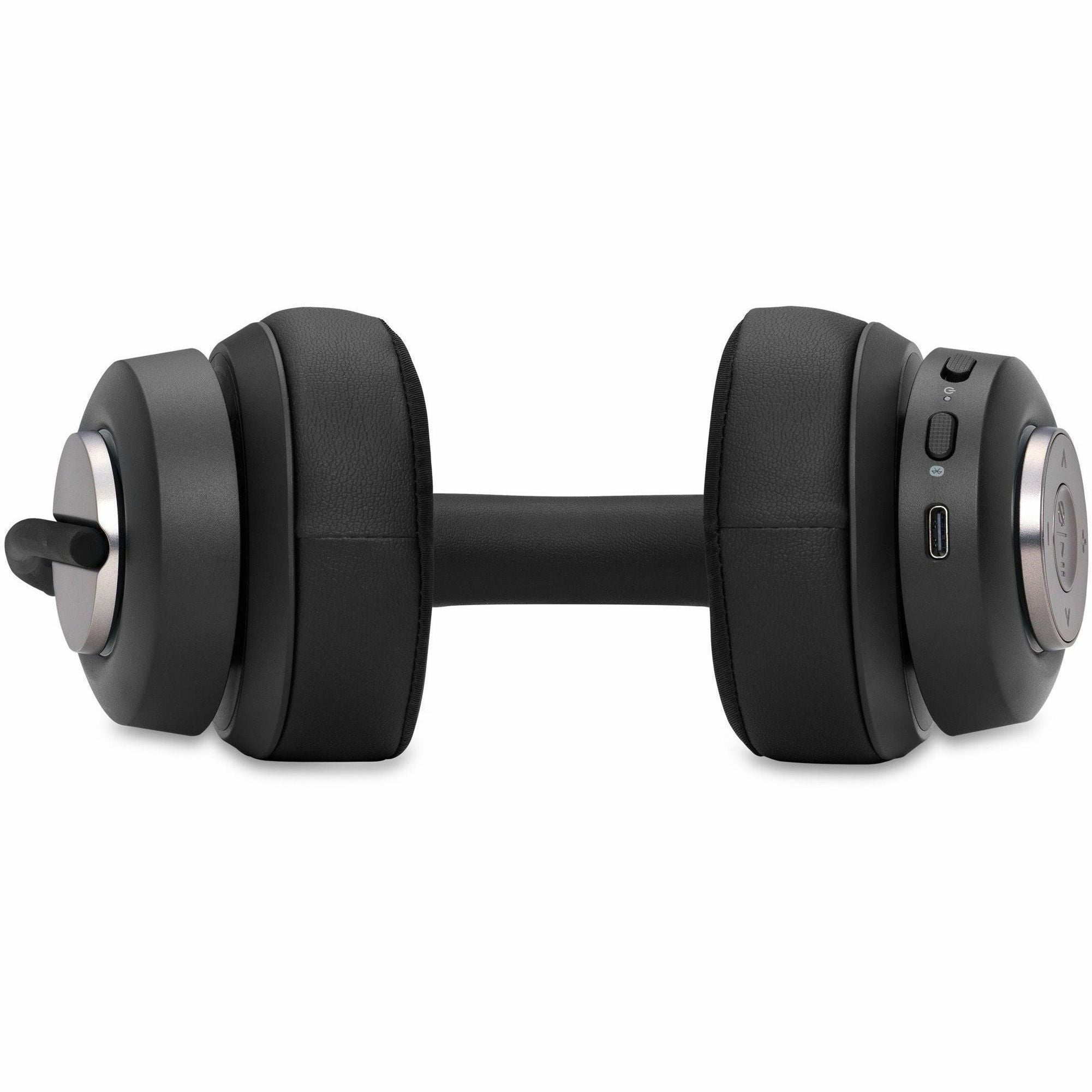 Kensington H3000 Bluetooth Over-Ear Headset - Wireless - Bluetooth - 98.4 ft - Over-the-ear - Noise Canceling - Black - 2