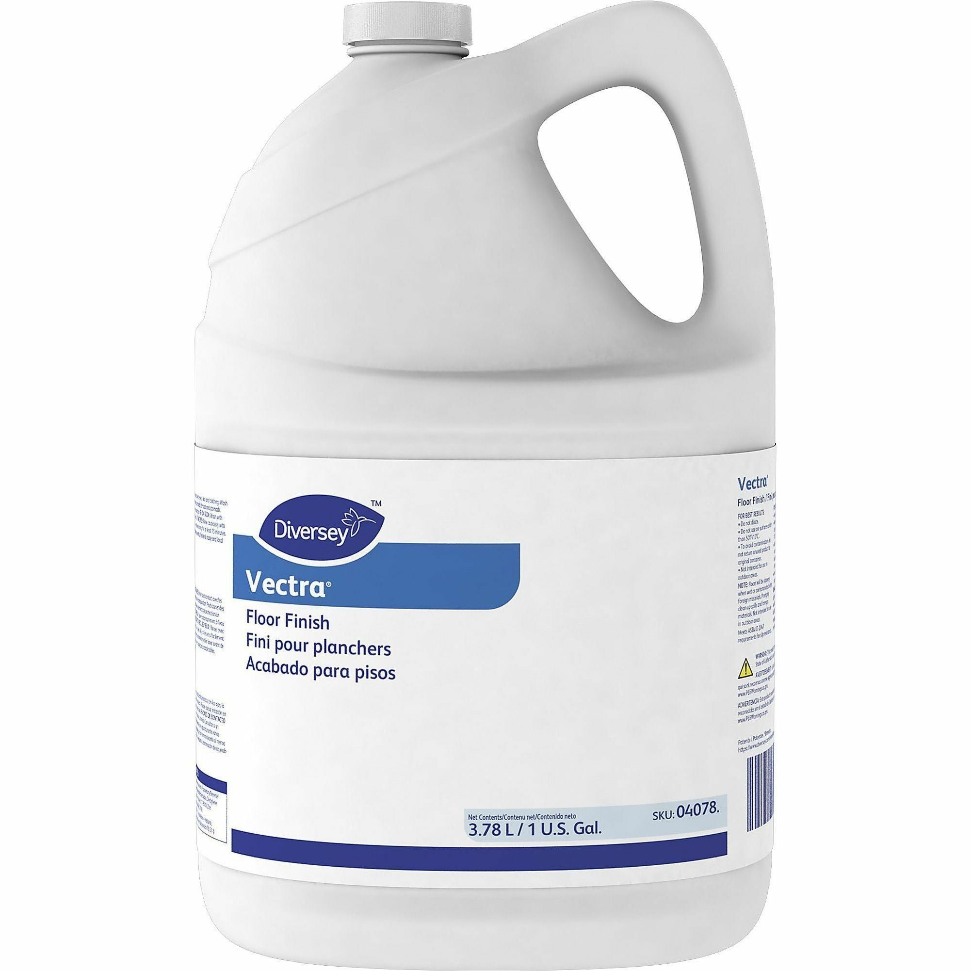 diversey-vectra-floor-finish-ready-to-use-128-fl-oz-4-quart-ammonia-scent-4-pack-durable-dirt-resistant-black-mark-resistant-scratch-resistant-scuff-resistant-off-white_dvo04078 - 2