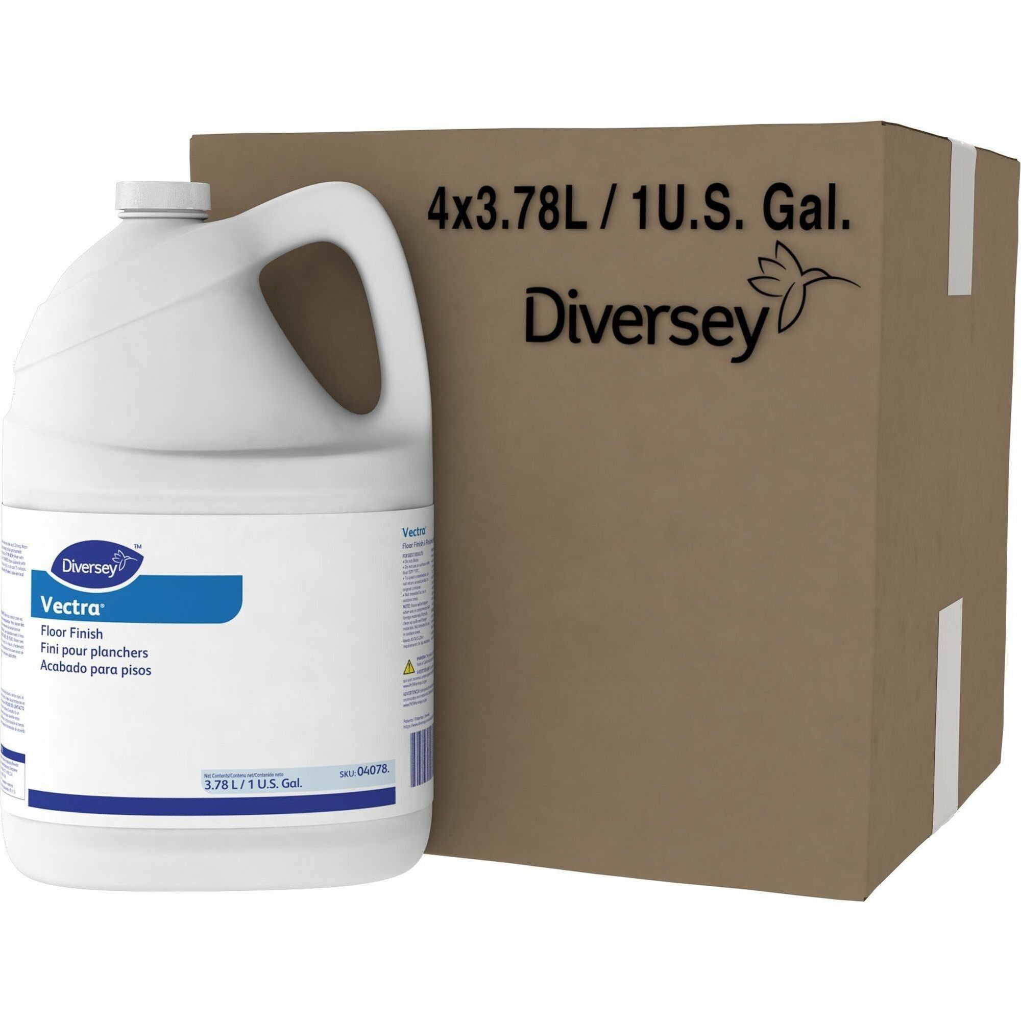 diversey-vectra-floor-finish-ready-to-use-128-fl-oz-4-quart-ammonia-scent-4-pack-durable-dirt-resistant-black-mark-resistant-scratch-resistant-scuff-resistant-off-white_dvo04078 - 1
