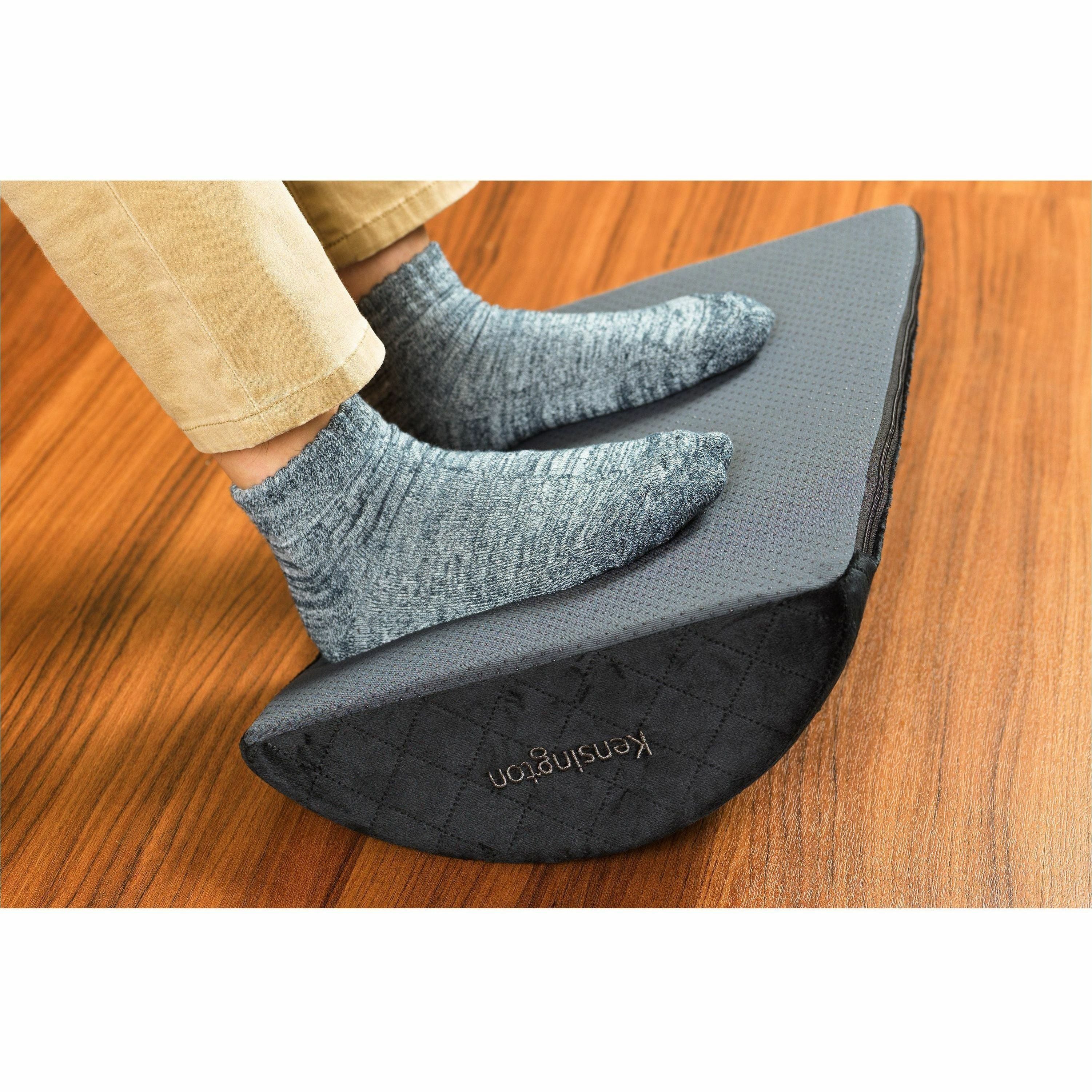 Kensington Premium Comfort Soft Footrest - Black - High Density Foam (HDF) - 2