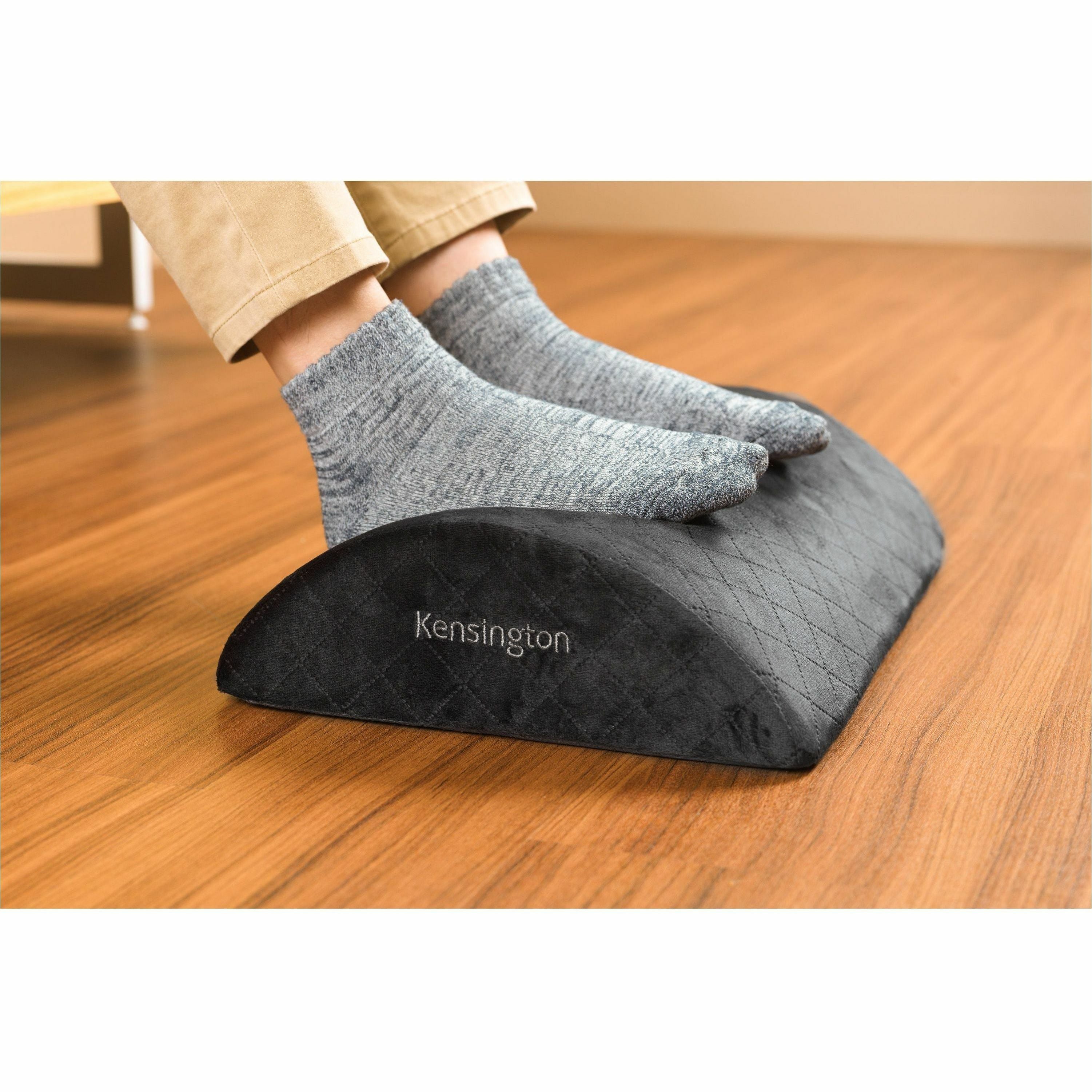 Kensington Premium Comfort Soft Footrest - Black - High Density Foam (HDF) - 3