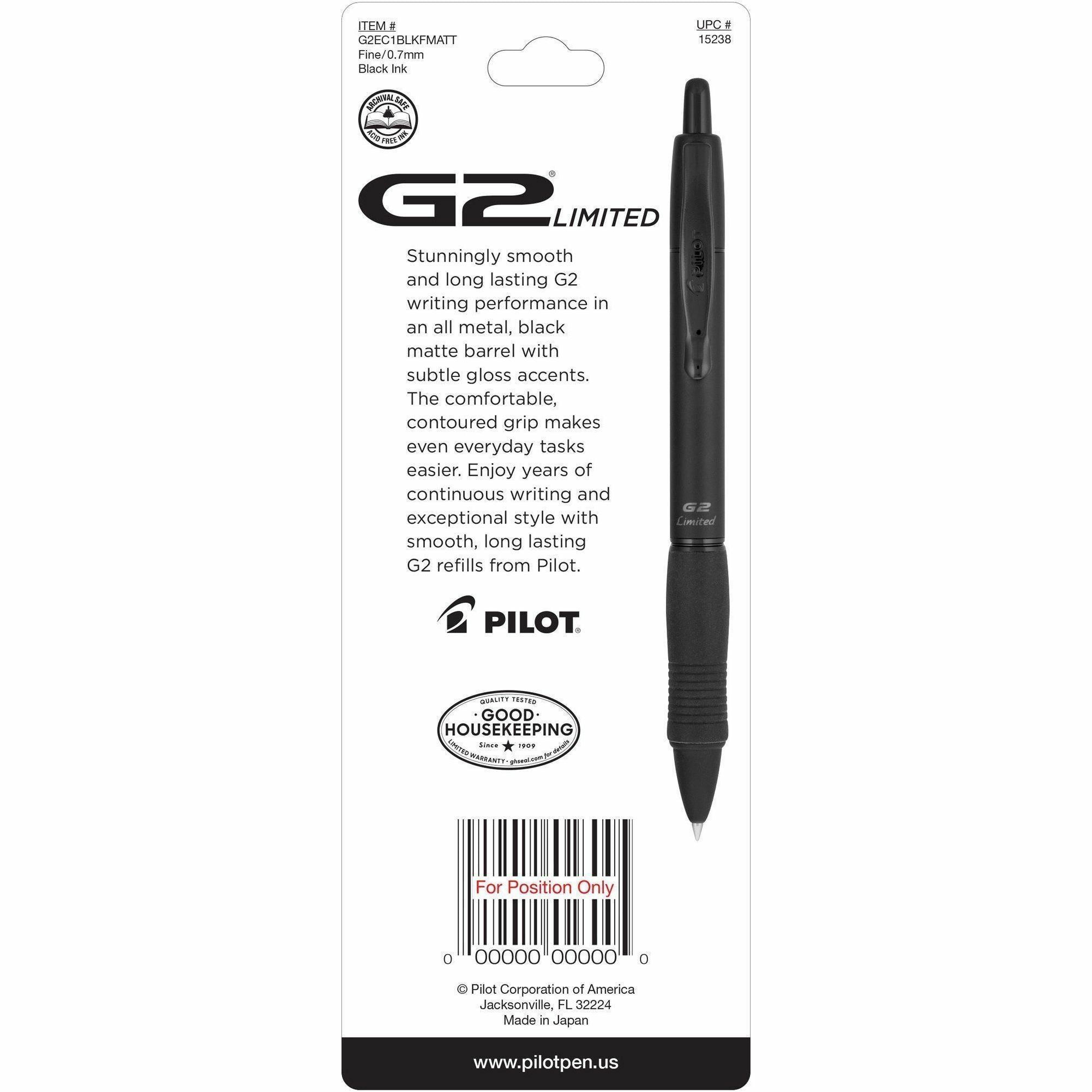 pilot-ballpoint-pen-fine-pen-point-refillable-black-gel-based-ink-matte-black-barrel-1_pil15238 - 2