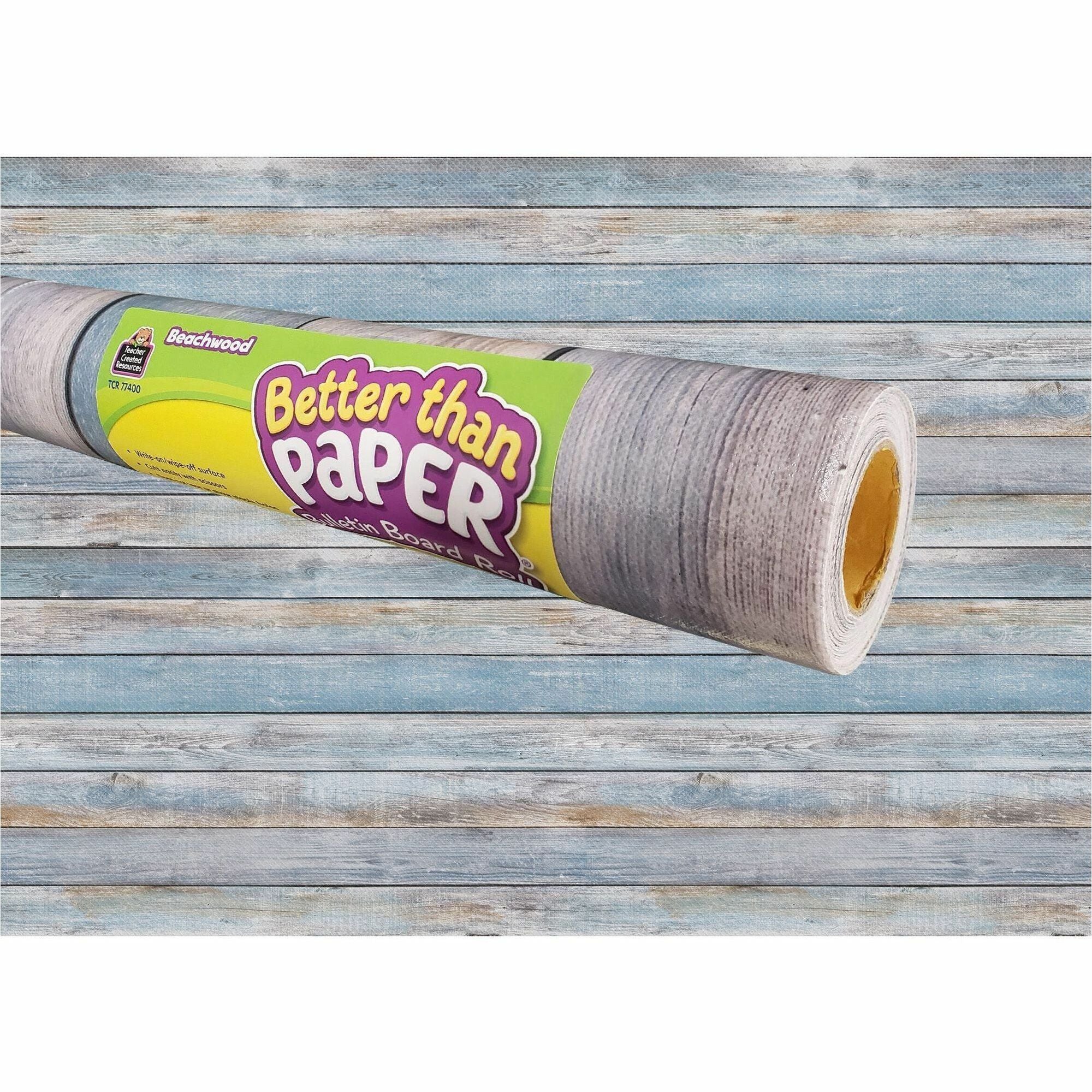 Teacher Created Resources Better Than Paper Board Roll - Bulletin Board, Classroom - 48"Width x 12 ftLength - Beachwood - 1 Roll - Multicolor