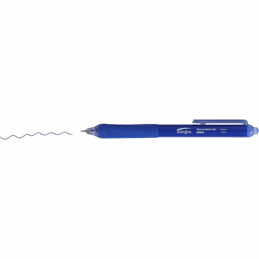 integra-silent-retractable-gel-pens-05-mm-pen-point-size-retractable-blue-12-box_ita99695 - 2