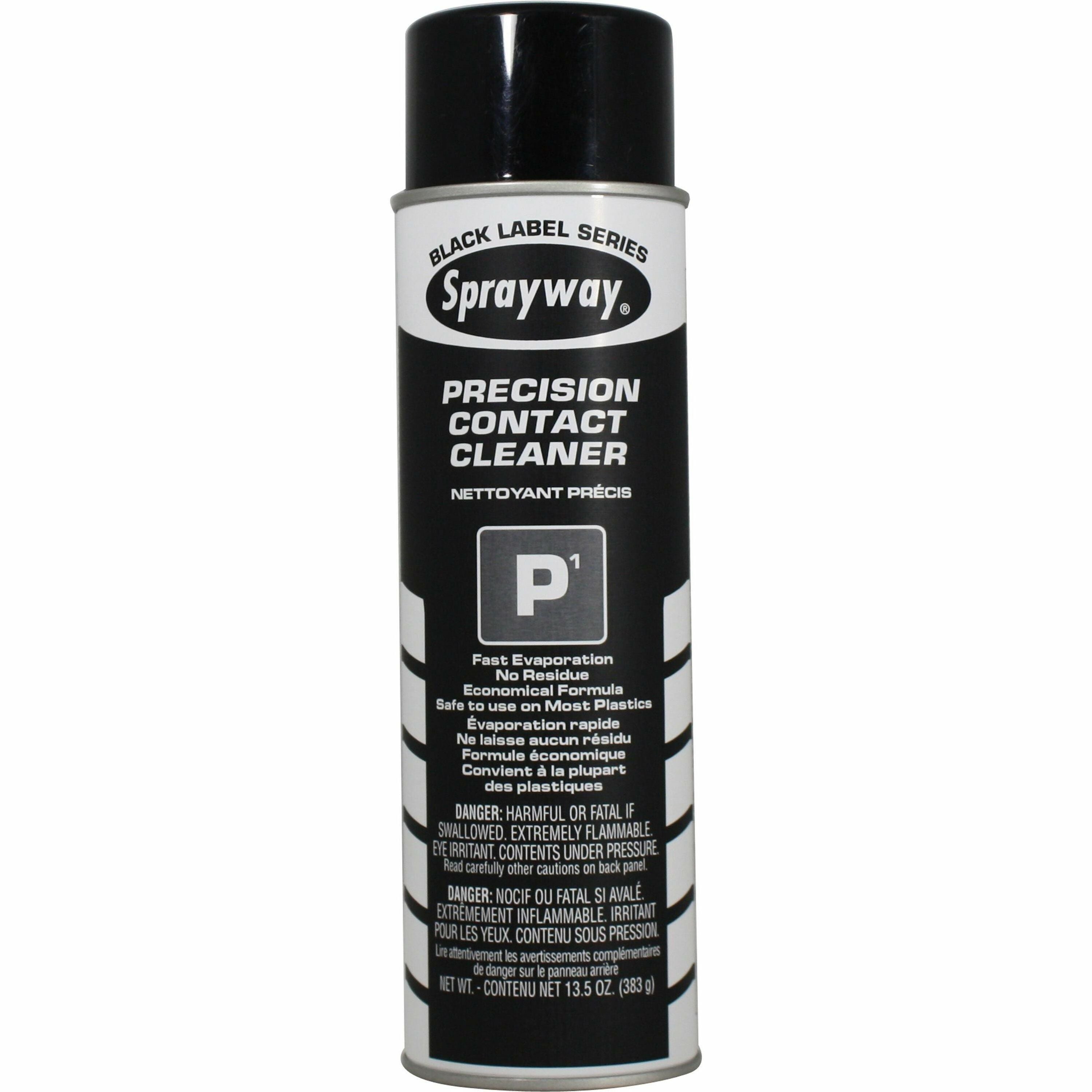 Claire P1 Precision Contact Cleaner - For Electrical Contact, Electronic Equipment - 13.50 fl oz - Non-corrosive, Non-staining, Quick Drying, Residue-free - 12 / Carton - Black