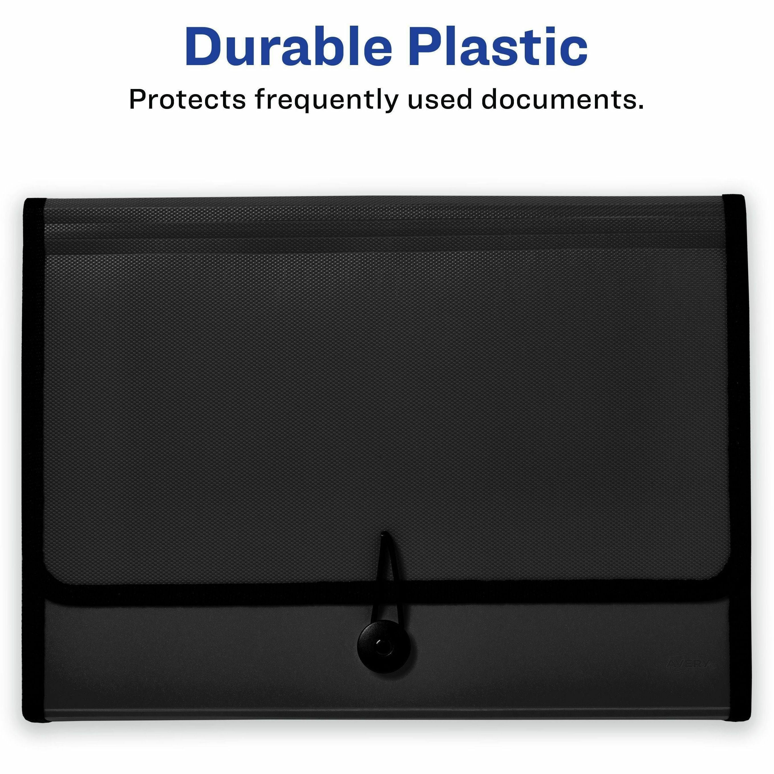 avery-letter-a4-recycled-expanding-file-425-sheet-capacity-13-pockets-polypropylene-plastic-fabric-black-100%-recycled_ave73553 - 2
