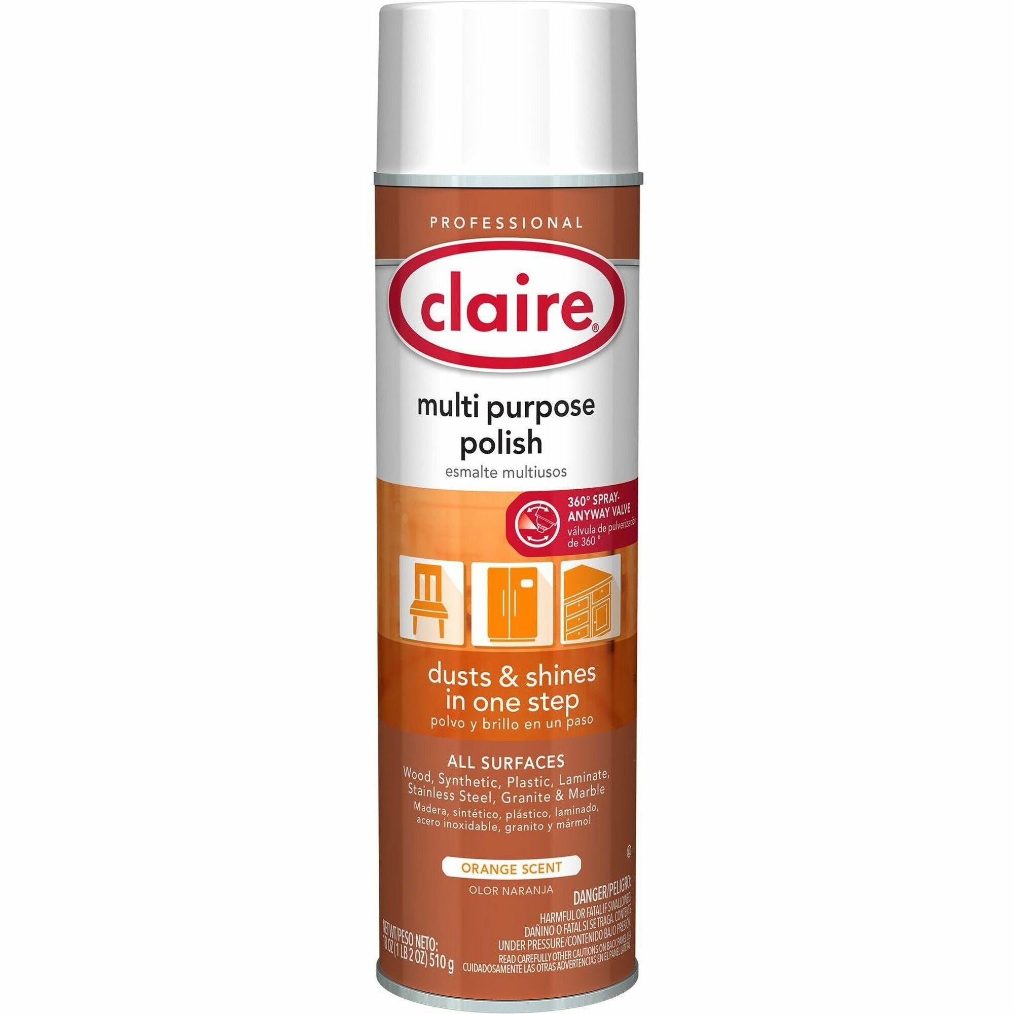 claire-citra-gloss-all-surface-duster-polish-18-fl-oz-06-quart-1-each-no-wax-tennessee-orange_cgccl814 - 1