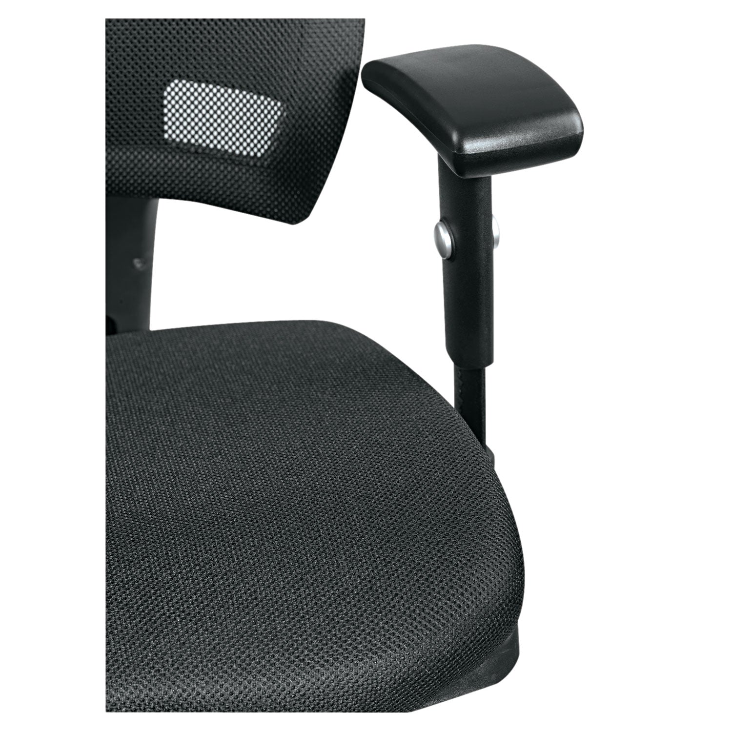Alera Epoch Series Fabric Mesh Multifunction Chair, Supports Up to 275 lb, 17.63" to 22.44" Seat Height, Black -