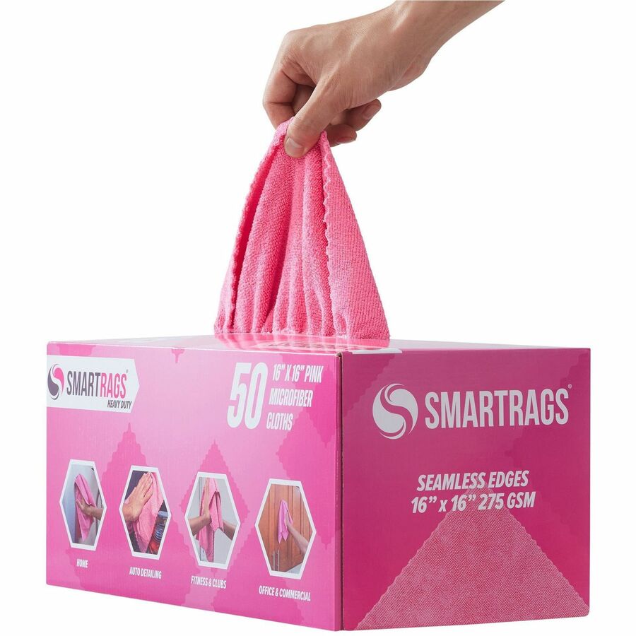 monarch-smart-rags-microfiber-cloths-for-institutional-automotive-office-healthcare-household-garage-breakroom-factory-hospital-50-box-heavy-duty-reusable-streak-free-lint-free-dirt-resistant-grime-resistant-pink_monm930p - 2