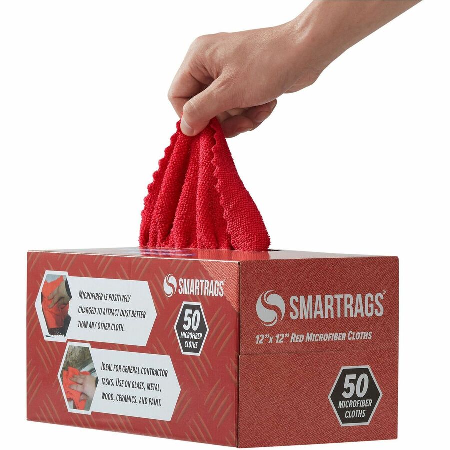 monarch-smart-rags-microfiber-cloths-for-automotive-office-healthcare-household-garage-breakroom-hospital-industry-50-box-reusable-streak-free-lint-free-dirt-resistant-grime-resistant-blue_monm950r - 2