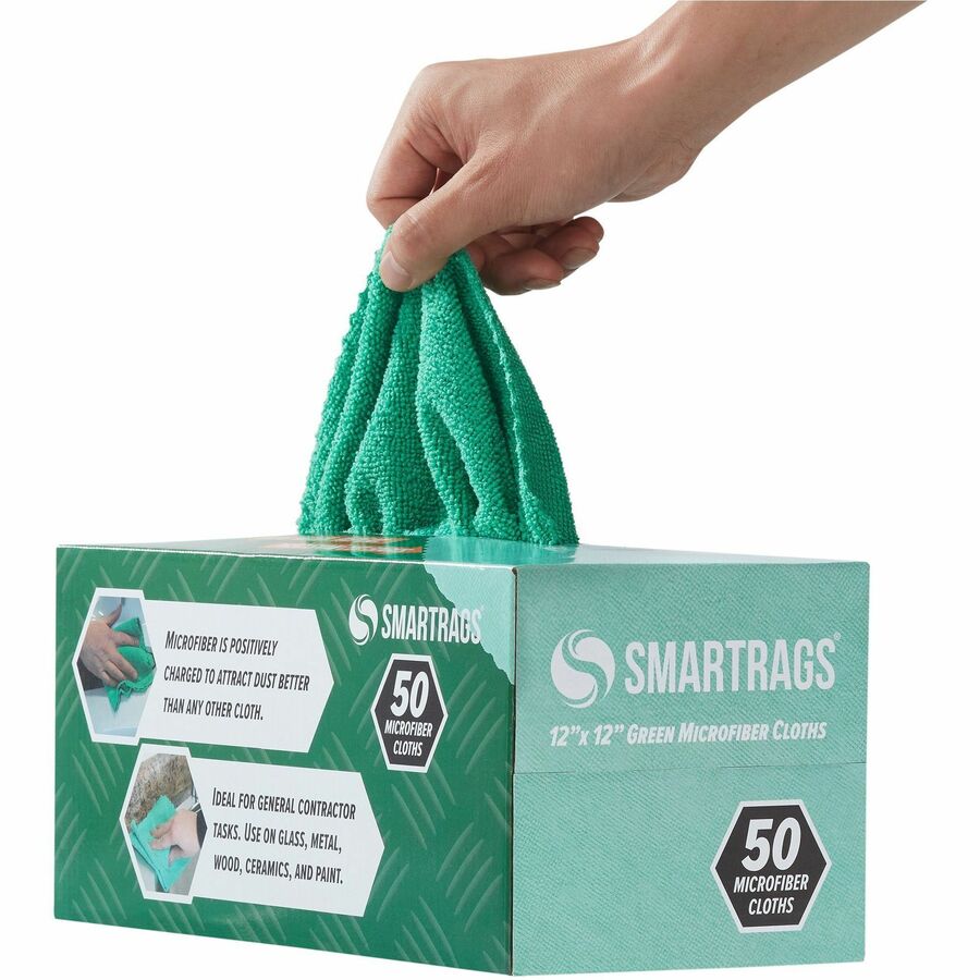 monarch-smart-rags-microfiber-cloths-for-automotive-office-healthcare-household-garage-breakroom-hospital-industry-50-box-reusable-streak-free-lint-free-dirt-resistant-grime-resistant-blue_monm950g - 2
