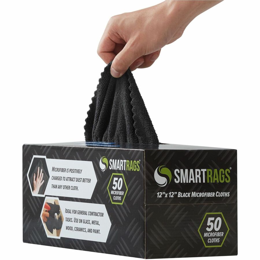 monarch-smart-rags-microfiber-cloths-for-automotive-office-healthcare-household-garage-breakroom-hospital-industry-50-box-reusable-streak-free-lint-free-dirt-resistant-grime-resistant-blue_monm950blk - 2