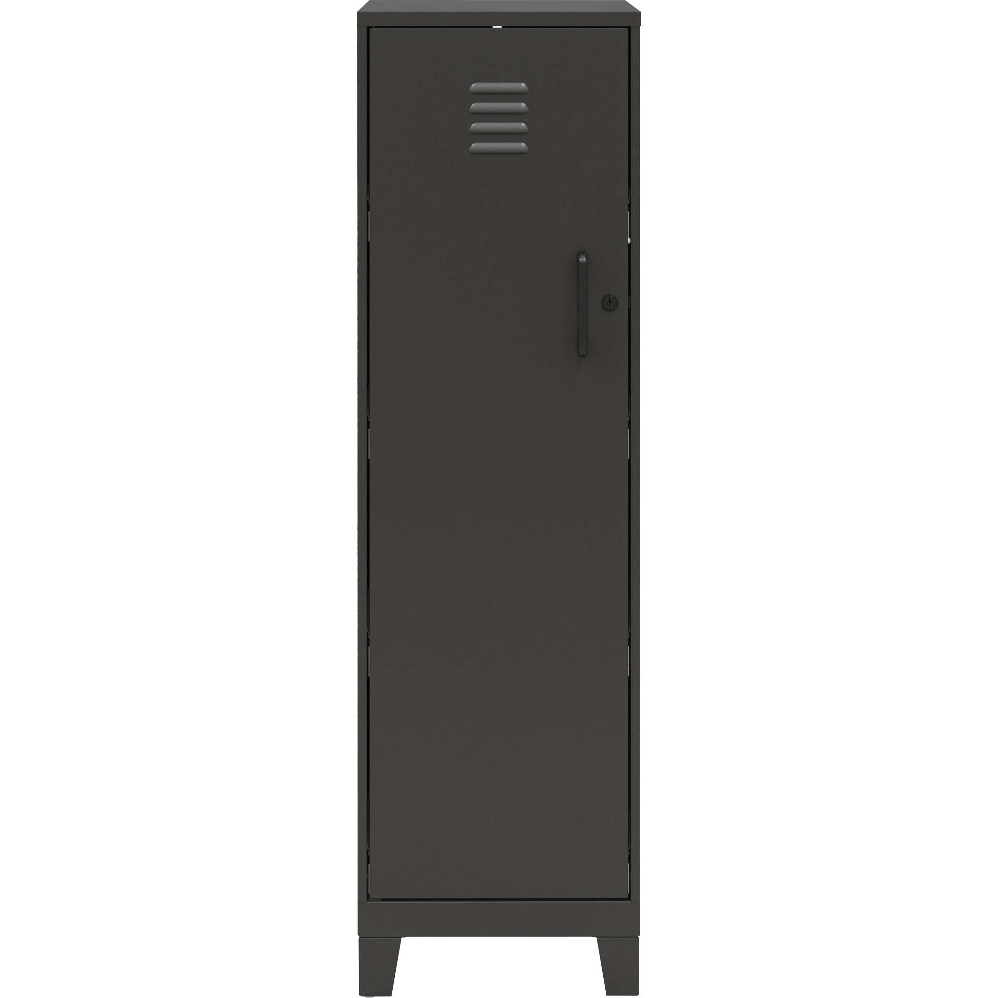 nusparc-personal-locker-4-shelves-for-office-home-sport-equipments-toy-game-classroom-playroom-basement-garage-overall-size-533-x-142-x-18-black-steel-taa-compliant_nprsl418zzbk - 2