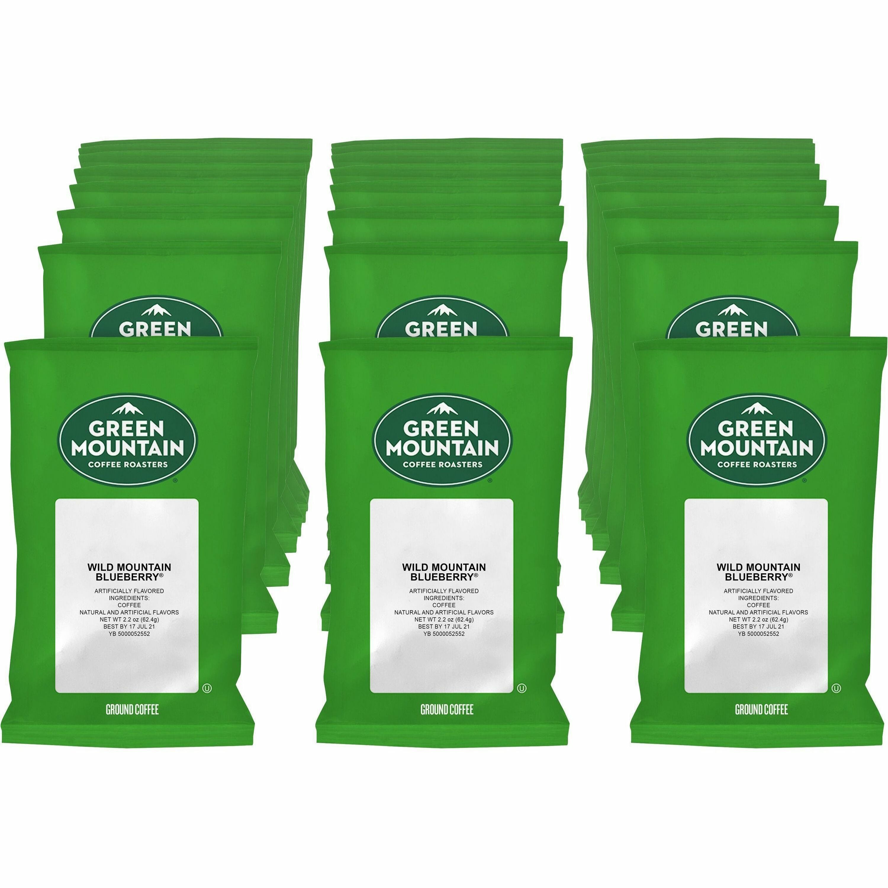 Green Mountain Coffee Roasters Wild Mountain Blueberry Coffee - Light - 2.2 oz - 50 / Carton