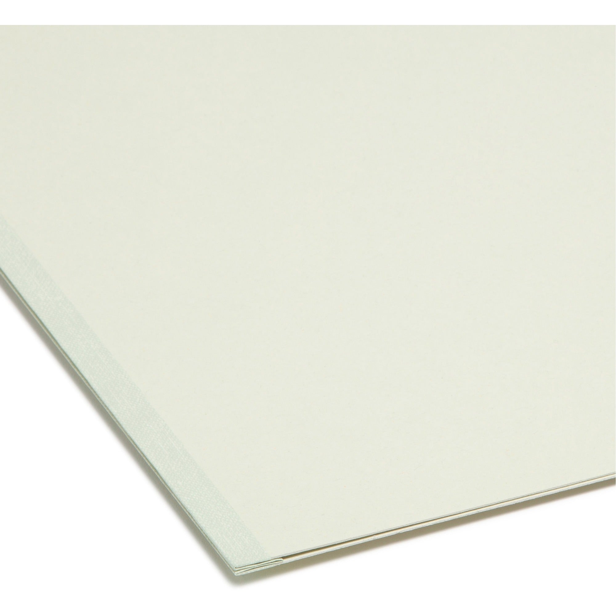 Smead Straight Tab Cut Letter Recycled Top Tab File Folder - 1" Folder Capacity - 8 1/2" x 11" - 1" Expansion - Pressboard - Gray, Green - 100% Recycled - 25 / Box -
