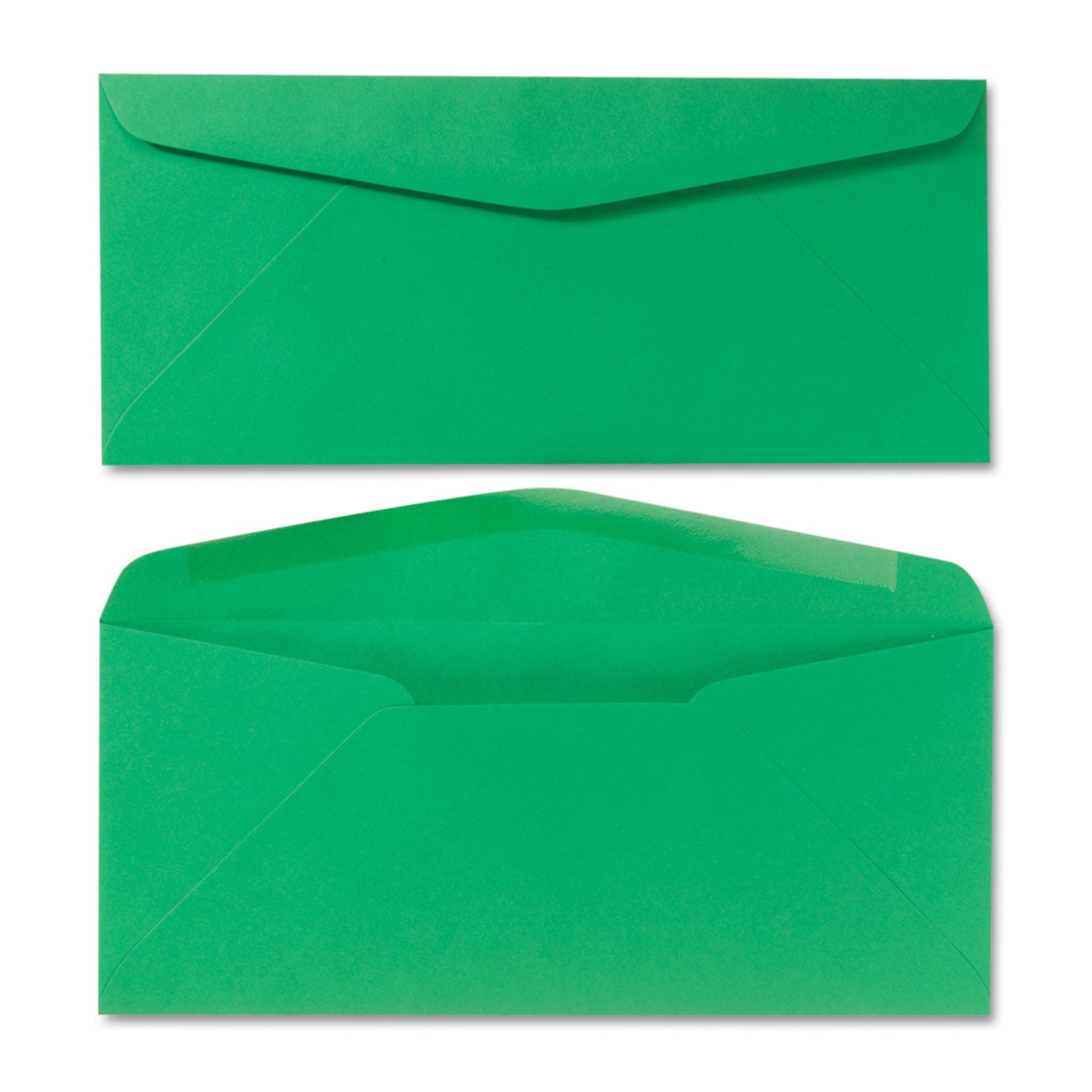 Colored Envelope, #10, Commercial Flap, Gummed Closure, 4.13 x 9.5, Green, 25/Pack -