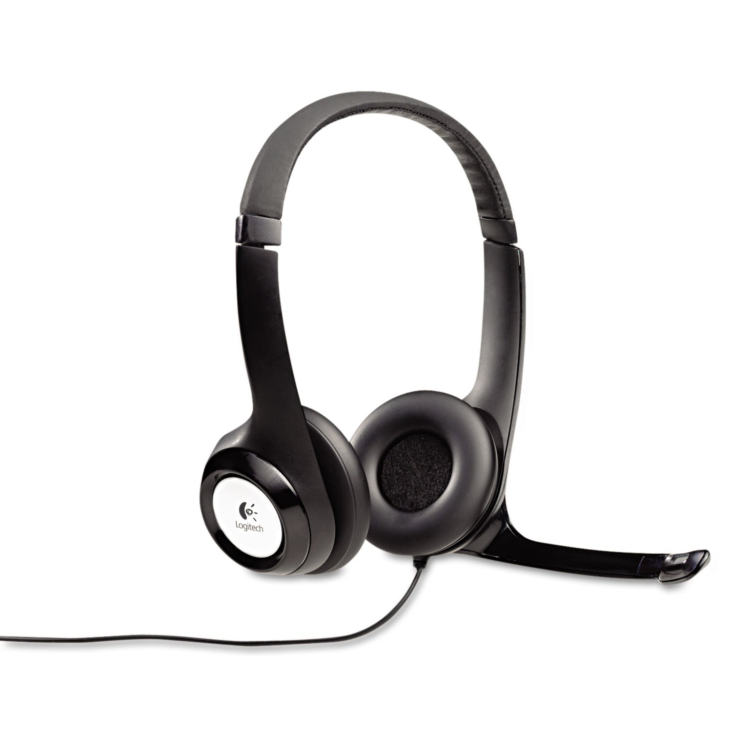 H390 Binaural Over The Head USB Headset with Noise-Canceling Microphone, Black -