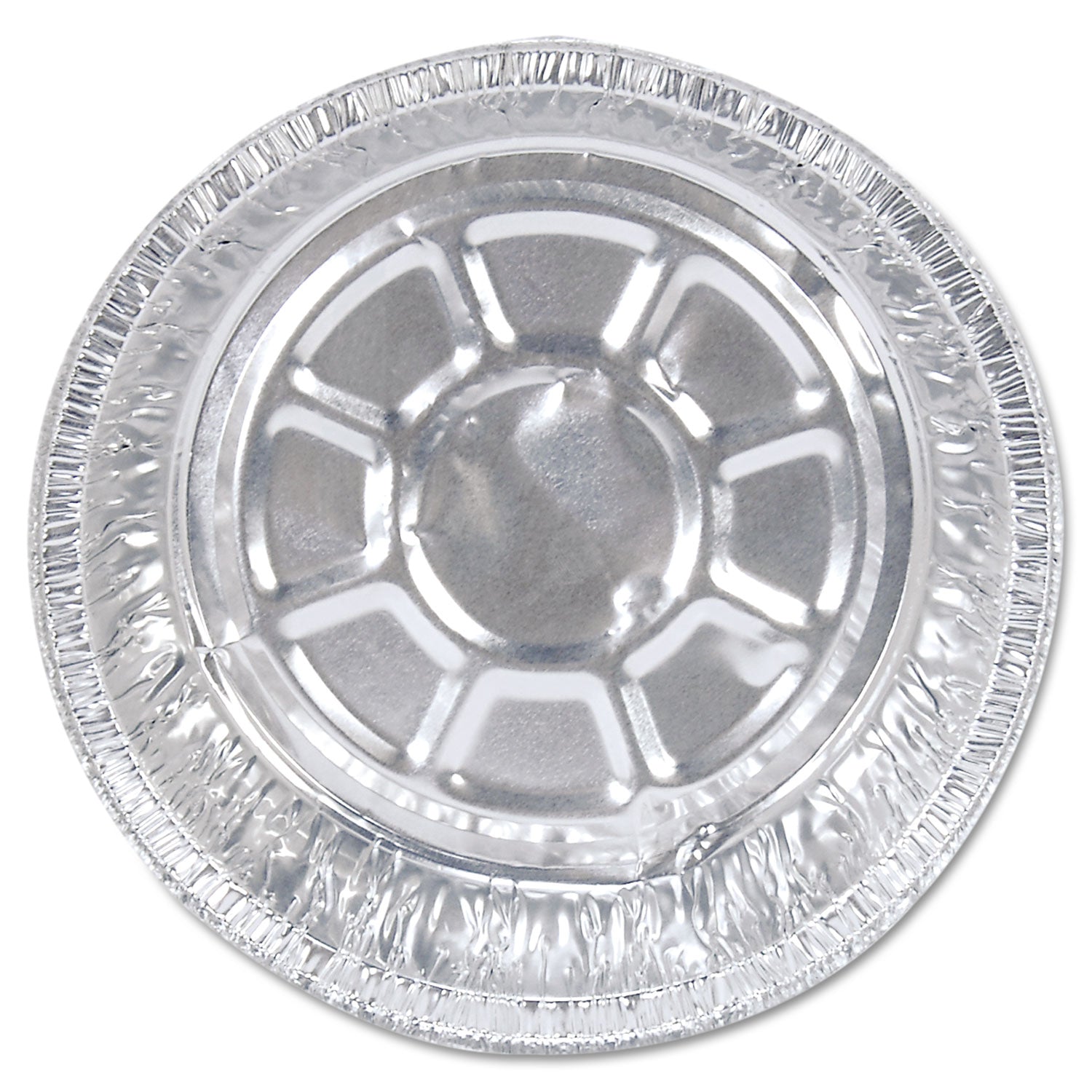 Round Aluminum Container, 24 oz, 7" Diameter, Silver, 500/Carton -