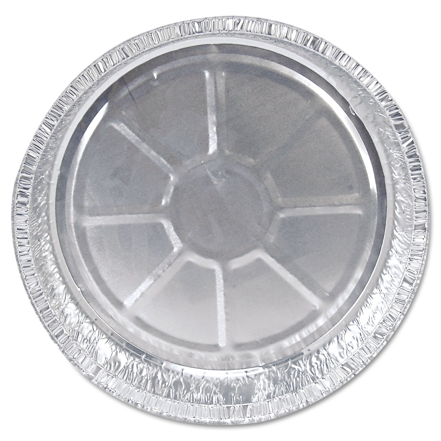 Round Aluminum Container, 48 oz, 9" Diameter, Silver, 500/Carton -