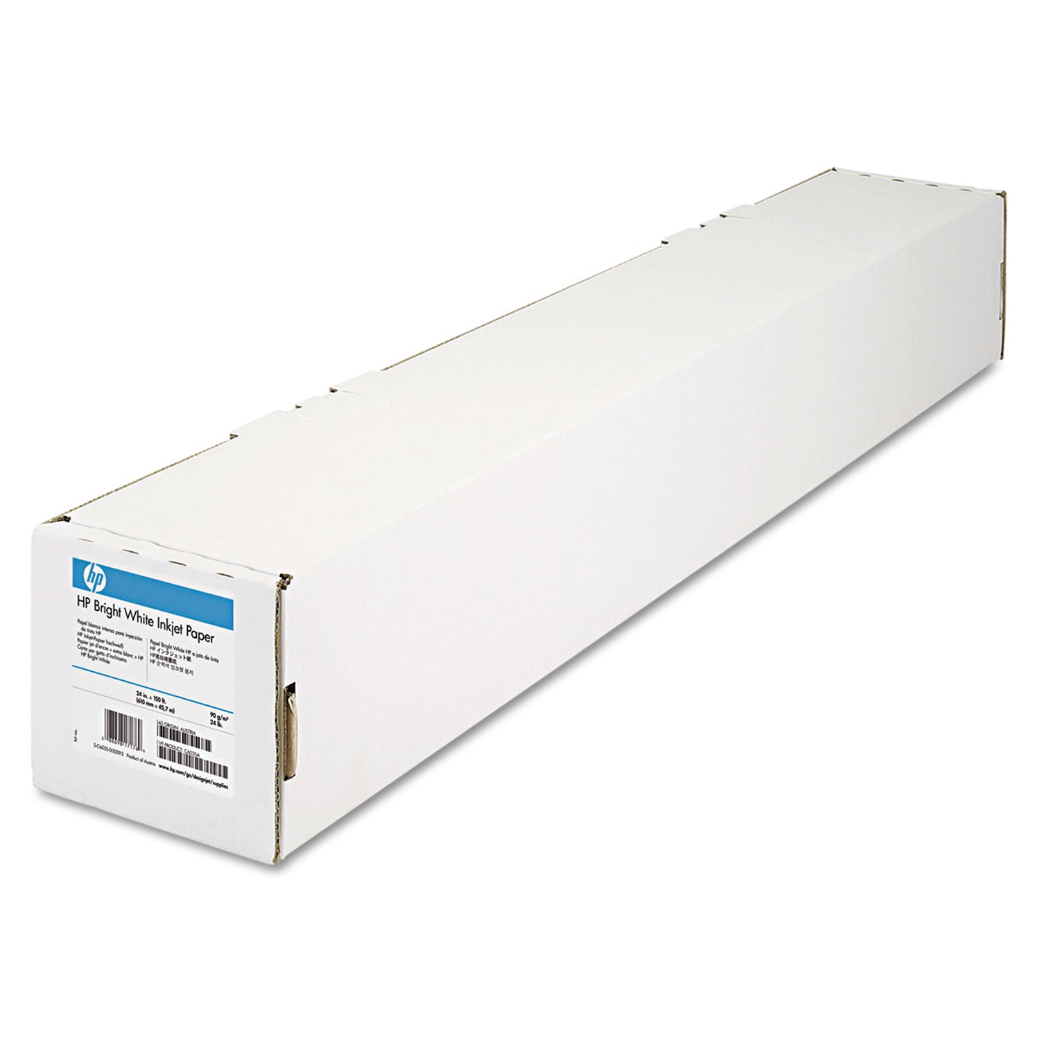 DesignJet Large Format Paper for Inkjet Prints, 4.7 mil, 24" x 150 ft, White -