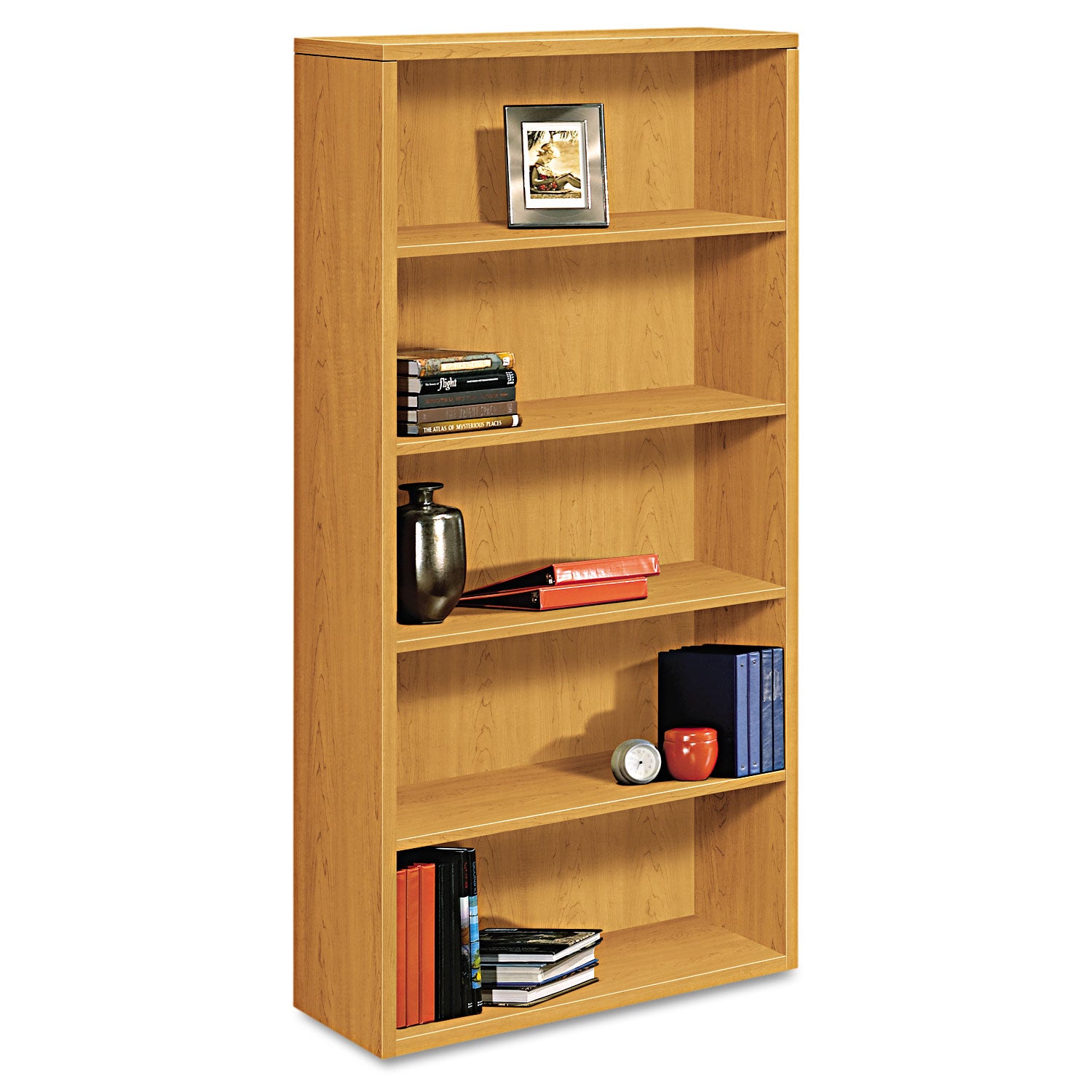 10500 Series Laminate Bookcase, Five-Shelf, 36w x 13.13d x 71h, Harvest -