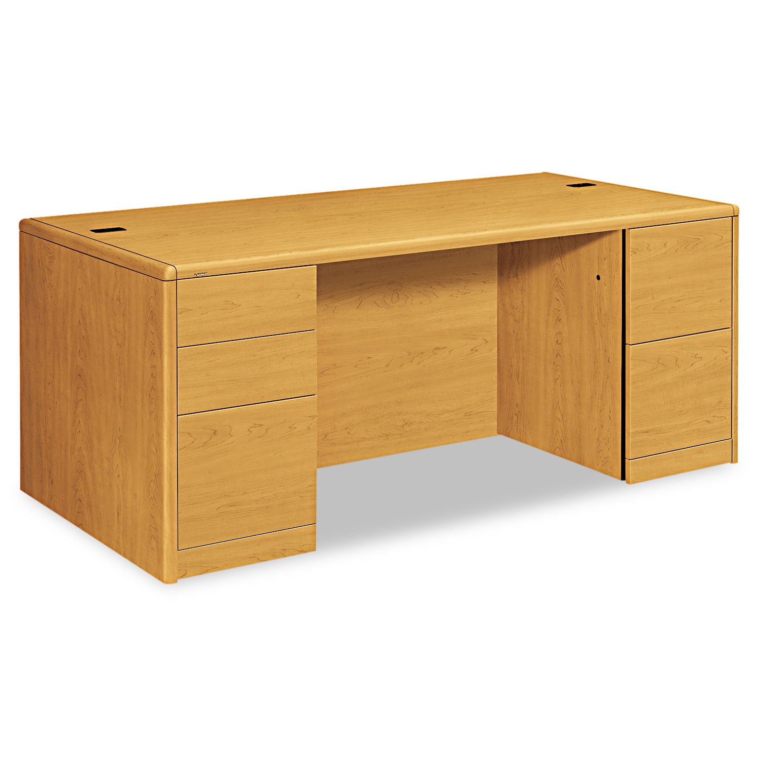 10700 Series Double Pedestal Desk with Full-Height Pedestals, 72" x 36" x 29.5", Harvest -