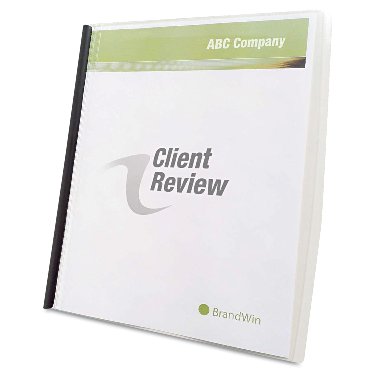 Slide 'n Bind Report Cover, Swing Clip, 8.5 x 11, Frosted/Clear, 10/Pack -
