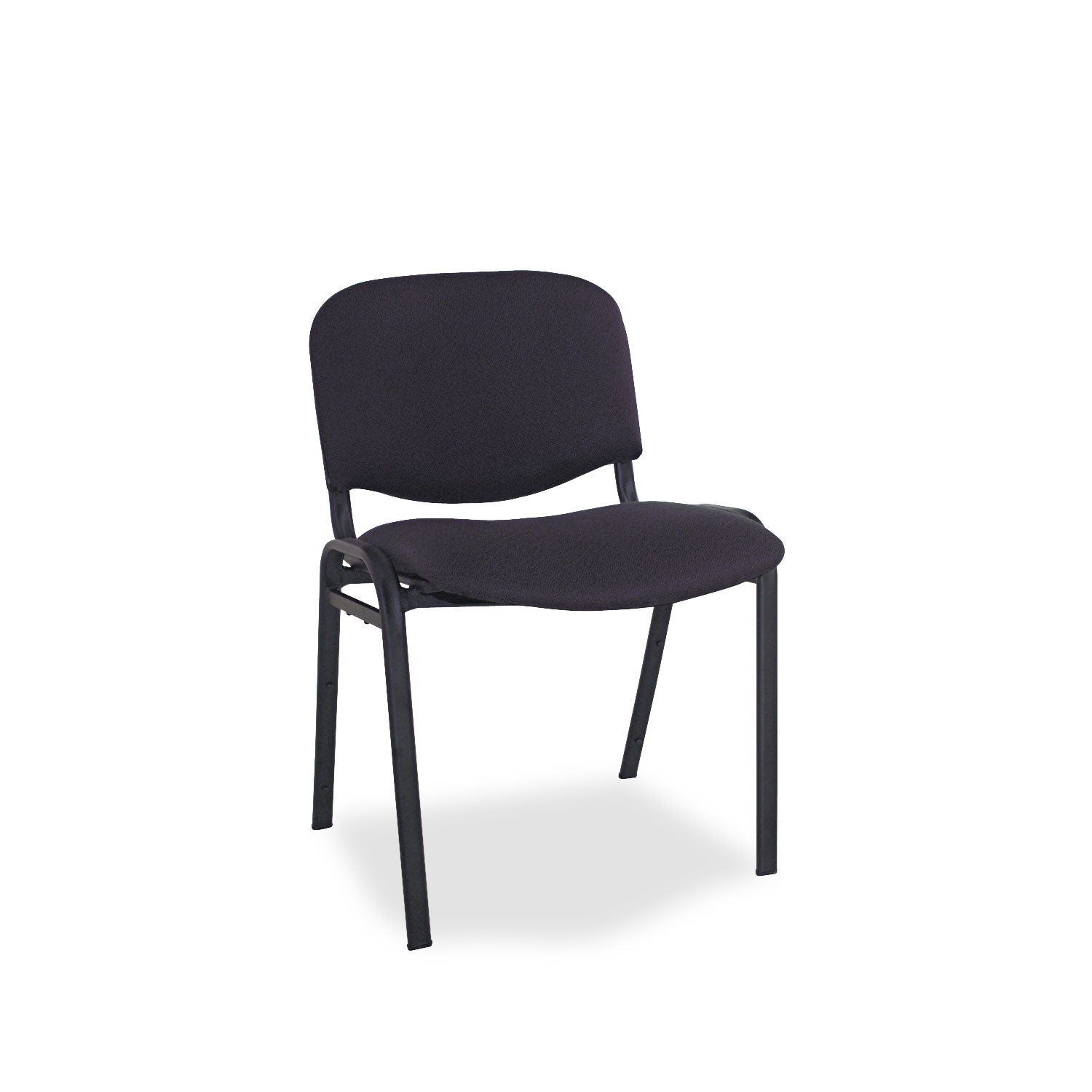 Alera Continental Series Stacking Chairs, Supports Up to 250 lb, 19.68" Seat Height, Black, 4/Carton -